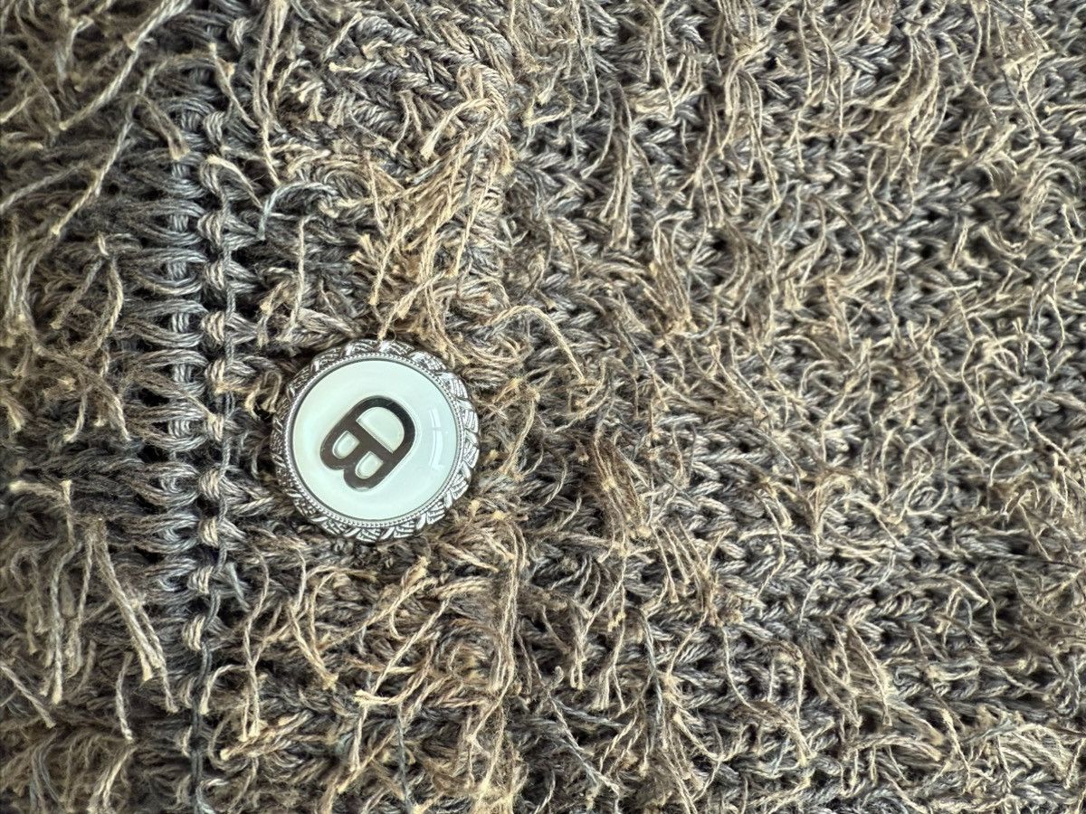 Doublet Doublet tweed knit light cardigan brown / navy blue size XL Size US XL / EU 56 / 4 - 4 Thumbnail