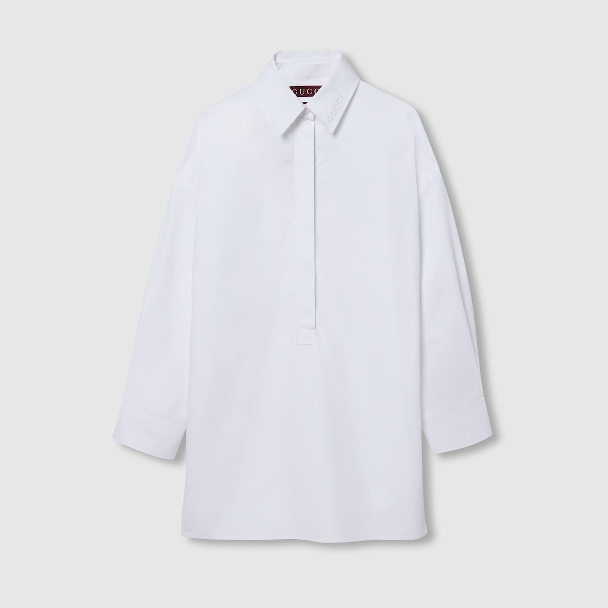 oc11z1125 Heavy Cotton Poplin Shirt in White