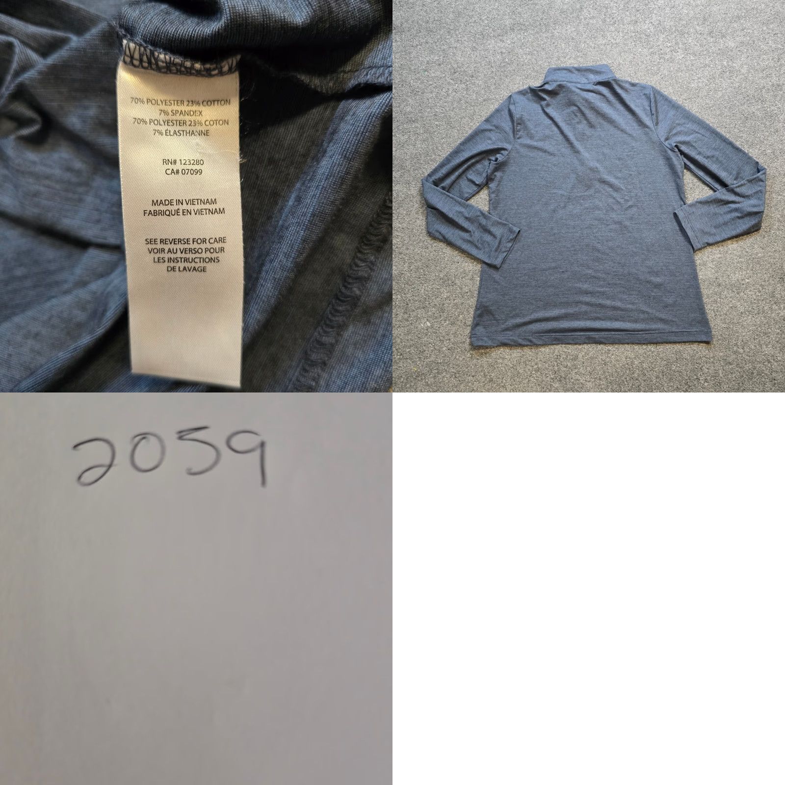 TravisMathew Travis Mathew Shirt Womens L Gray 1/4 Zip Pullover Long Sleeve Athletic Regular Size Type Casual Logo Size L / US 10 / IT 46 - 8 Thumbnail