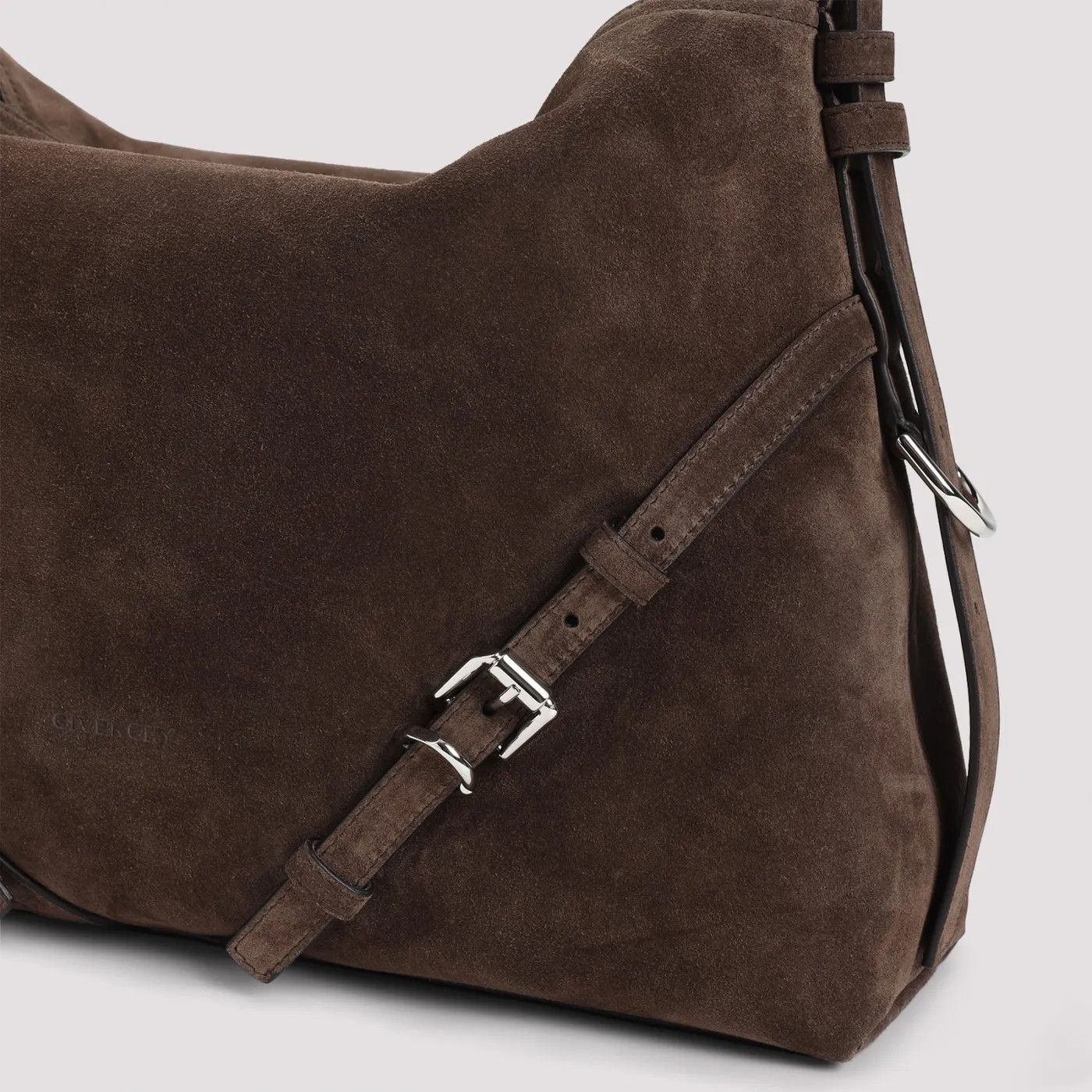 Givenchy GIVENCHY Medium Voyou Ebony Brown Suede Shoulder Bag New And Size ONE SIZE - 4 Thumbnail