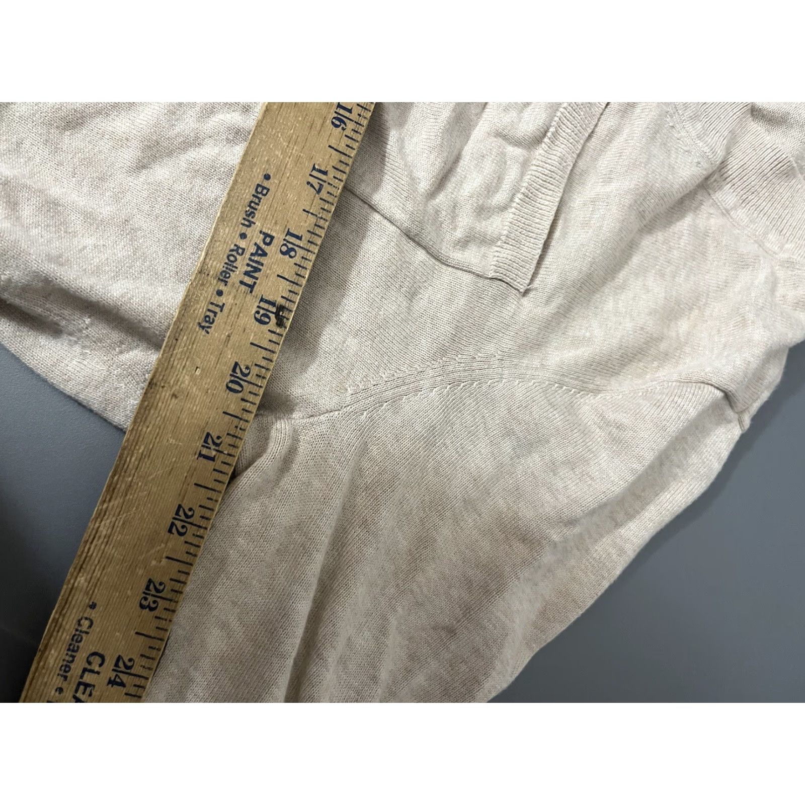 Isaac Mizrahi Isaac Mizrahi Live Womens Sweater V-Neck Casual Knit XL Beige Cotton Rayon Pullover Classic Designer Vintage No Size XL / US 12-14 / IT 48-50 - 5 Thumbnail
