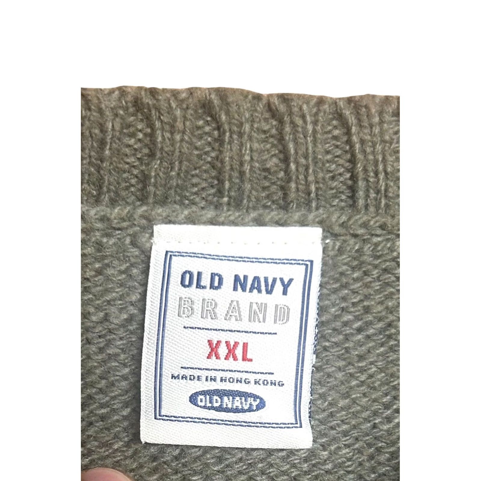 Vintage VINTAGE Old Navy Gray Yellow Blue Striped Knit Sweater 6% Wool Blend Size 2XL Mens Size US XXL / EU 58 / 5 - 4 Thumbnail