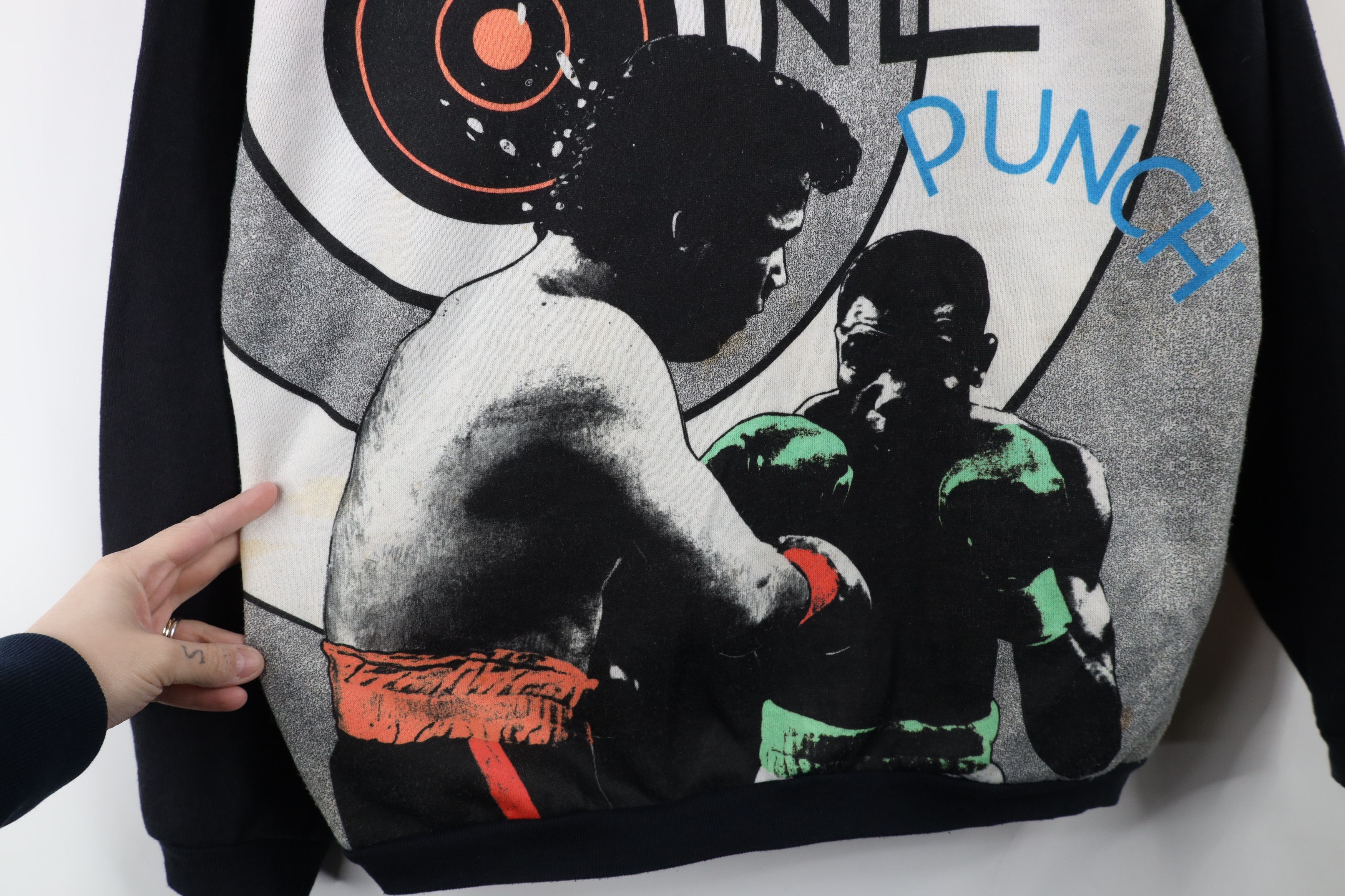 Vintage Vintage 90s Streetwear Print One Bunch Boxing Sweatshirt USA Size US L / EU 52-54 / 3 - 5 Thumbnail