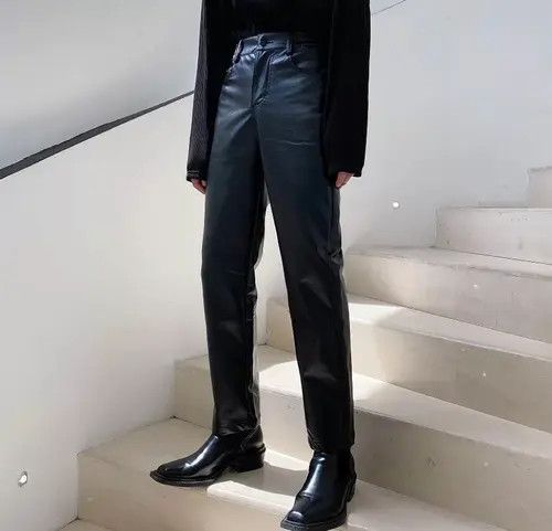 Jean Casual leather pants Size US 32 / EU 48 - 3 Thumbnail
