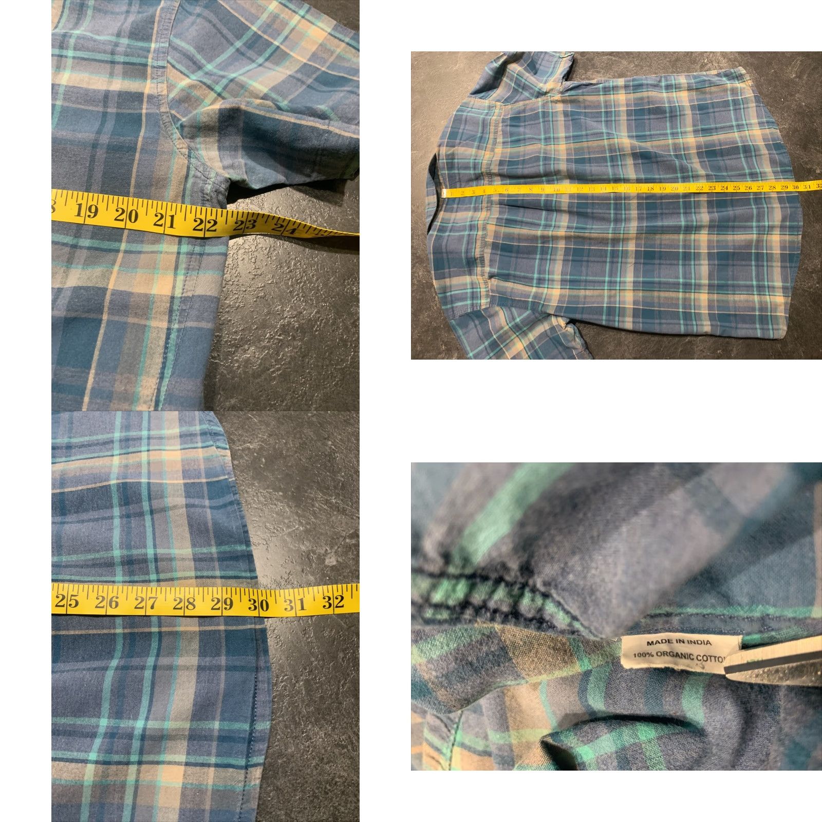 Prana prAna Men's Short Sleeve Button-Down Shirt Blue Plaid XL Casual All Seasons Size US XL / EU 56 / 4 - 8 Thumbnail
