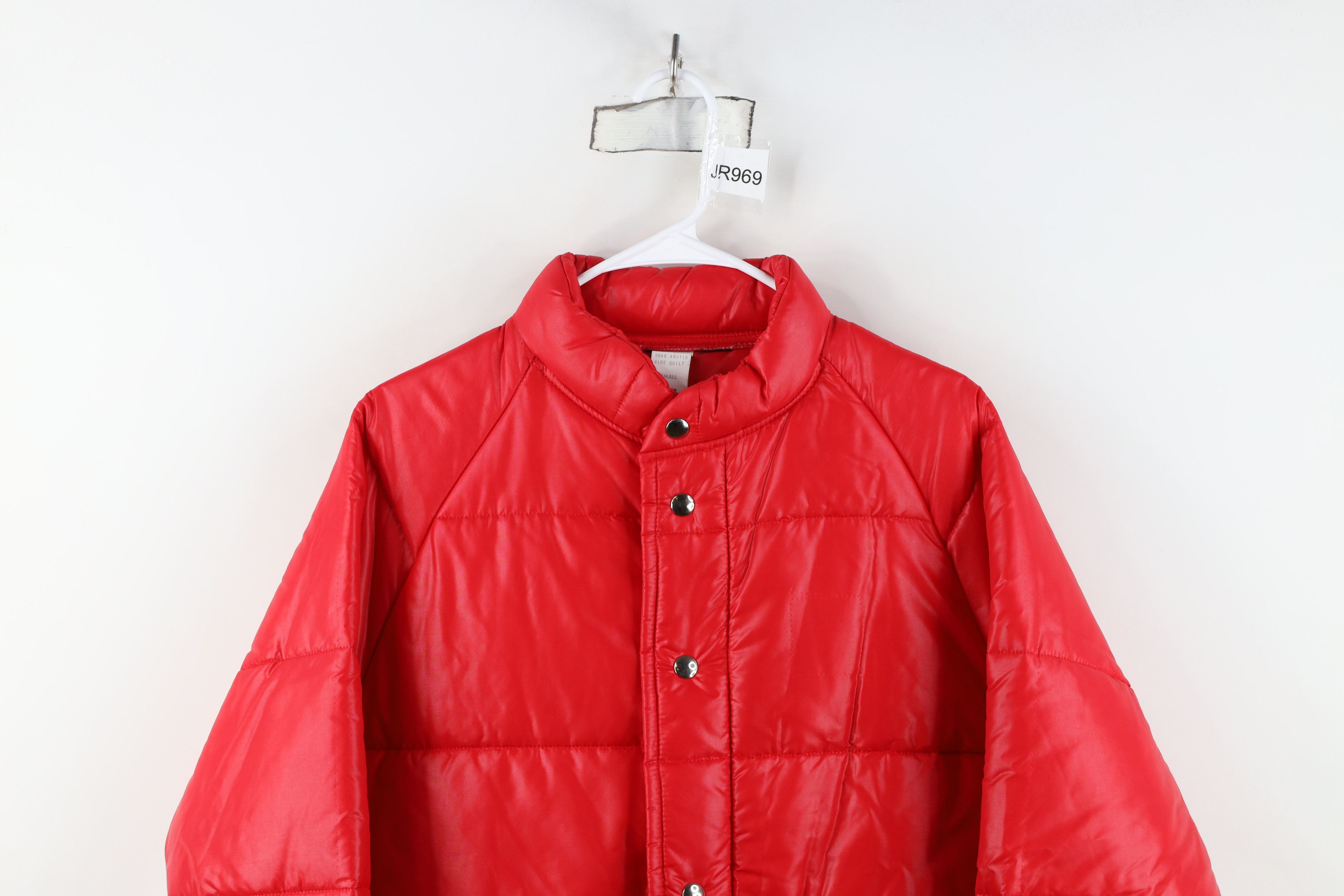 Vintage Vintage 70s Streetwear Full Zip Winter Puffer Jacket Red USA Size US S / EU 44-46 / 1 - 2 Thumbnail