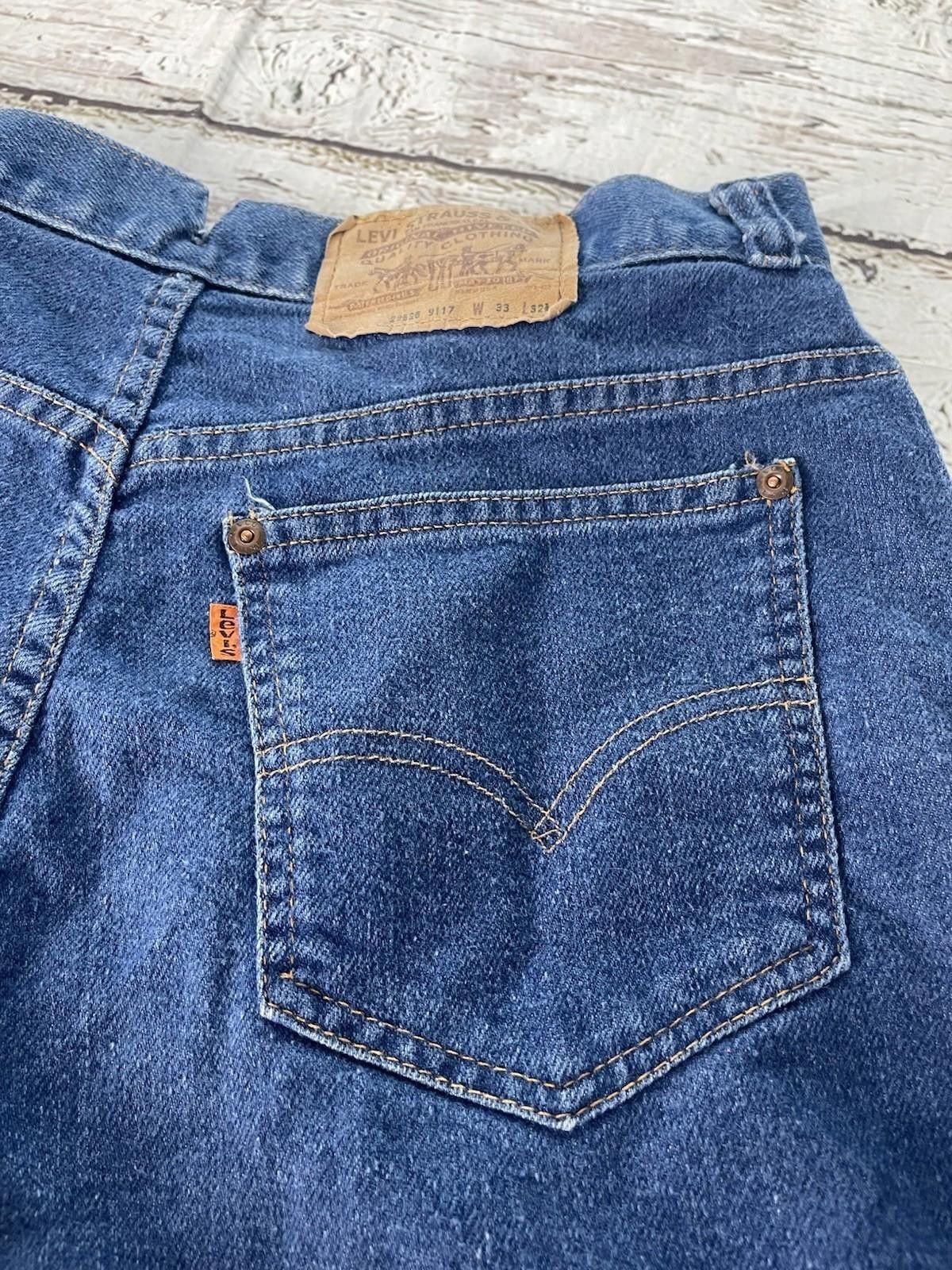 Levi's Vintage 80s Levi’s 517 Orange Tab Custom Cut Off 26 Shorts Size US 26 / EU 42 - 7 Thumbnail