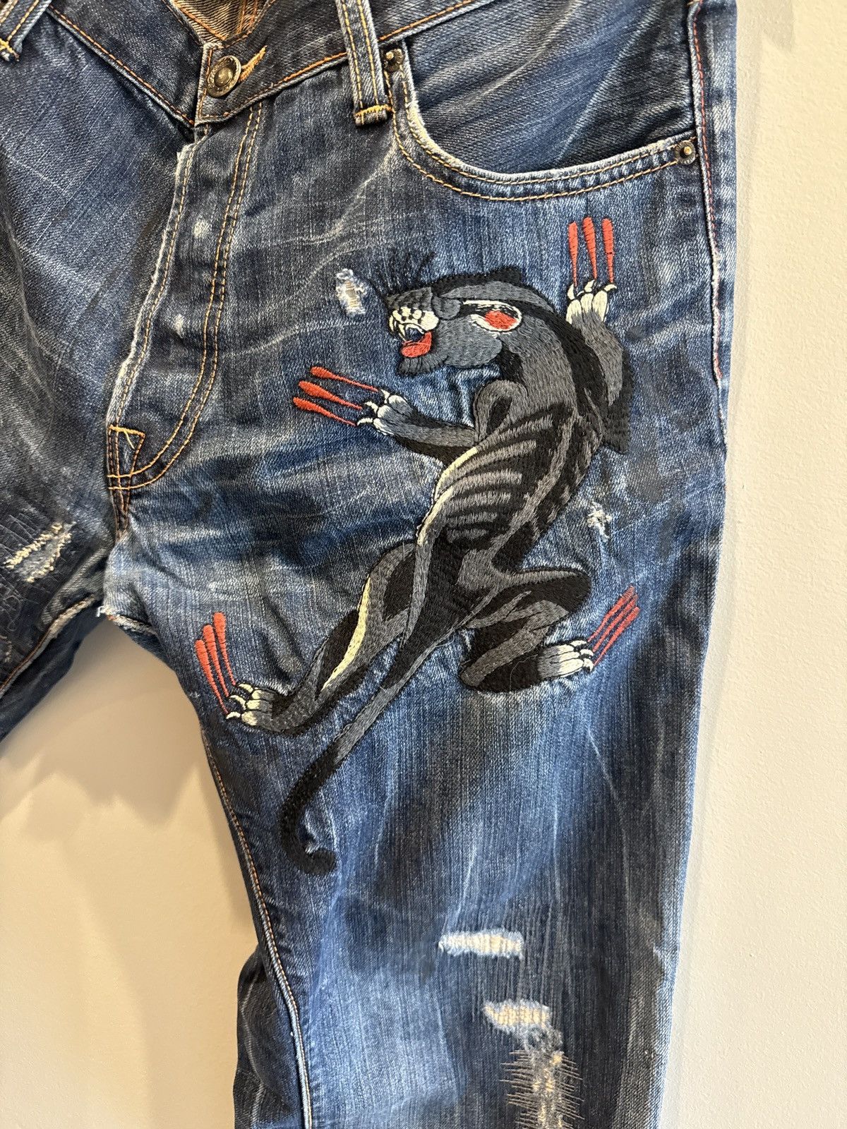 Ed Hardy Ed Hardy Patch Jeans Size US 33 - 4 Thumbnail