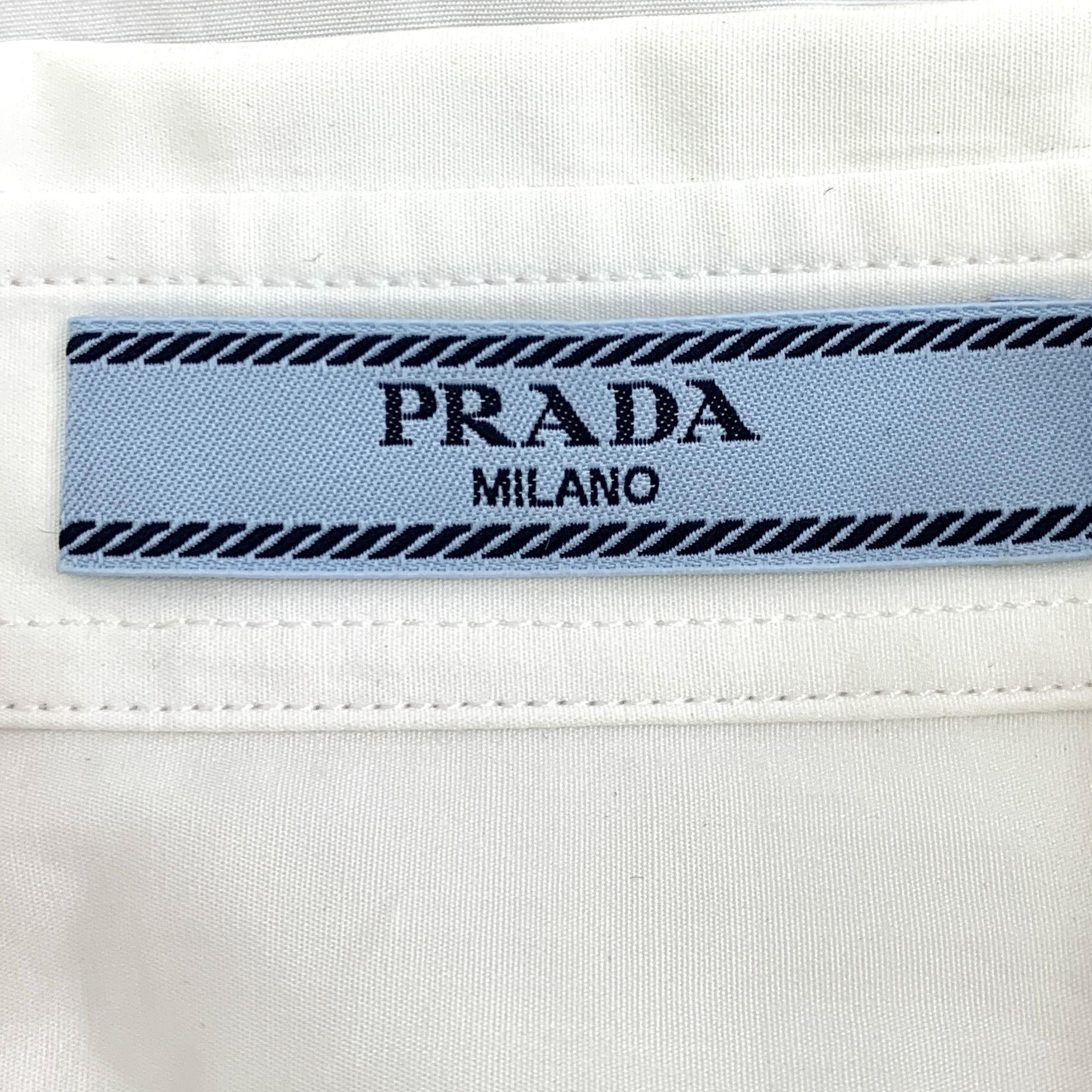 Prada Prada Shirt White Button-Up Collared Shirt (Size 38/S) Size S / US 4 / IT 40 - 2 Thumbnail