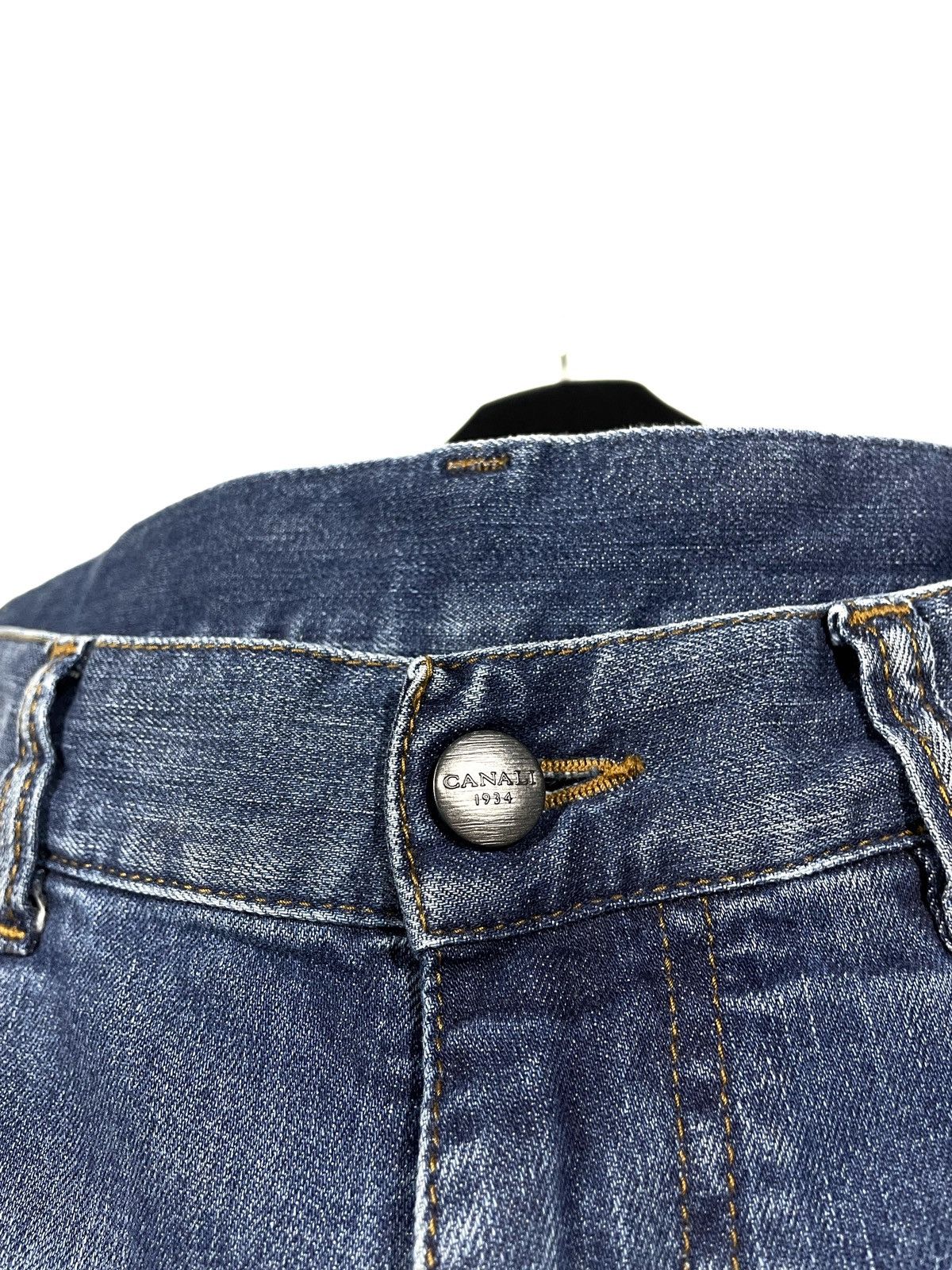Canali Blue Casual Jeans Men Elastane Size 48 Luxury Denim
