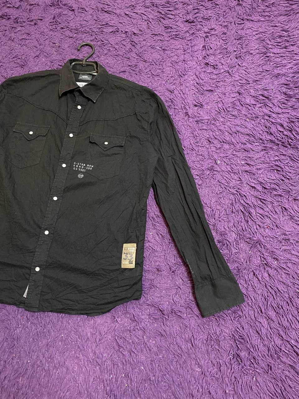 G-Star crazy Y2K GS3301 shirt black G-Star Raw Vintage big print Size US XL / EU 56 / 4 - 11 Thumbnail