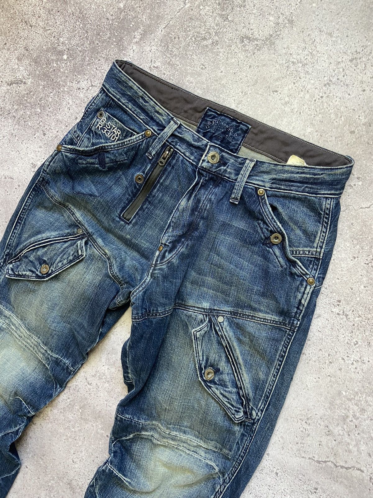 G-Star G-Star Raw 3D Double Knee Jeans Wide Legs Hype Denim Size US 33 - 3 Thumbnail