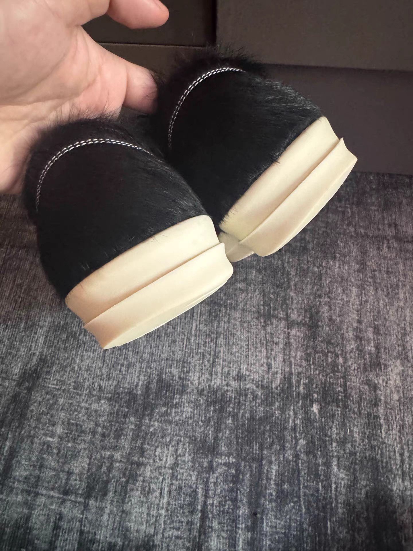 Rick Owens Rick Owens Main Line Black Pony Hair Geobasket Size US 7 / EU 40 - 3 Thumbnail