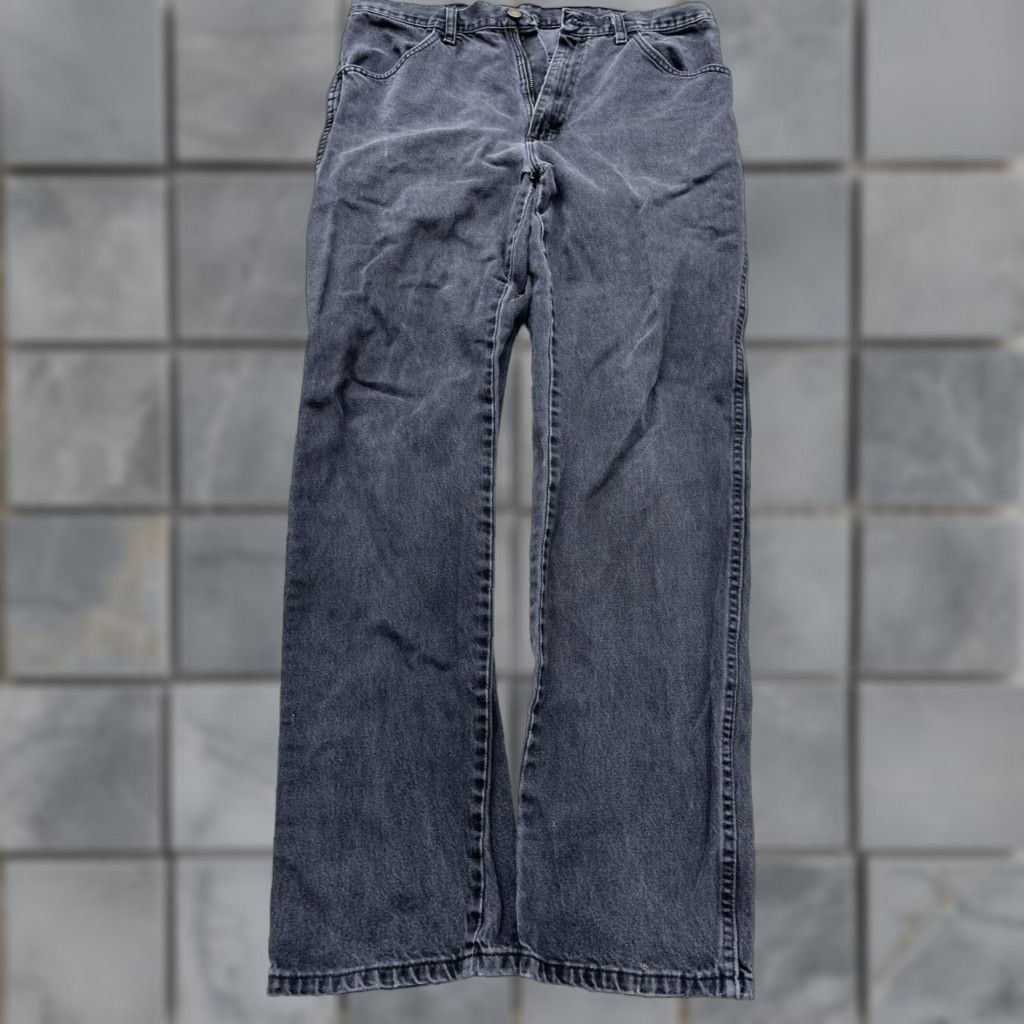 Vintage Rustler Jeans Black Slim 34x34 Denim 5-Pocket Cowboy Western Work Distressed HOLES Men Slim Straight Vintage No Size US 34 / EU 50 - 1 Thumbnail