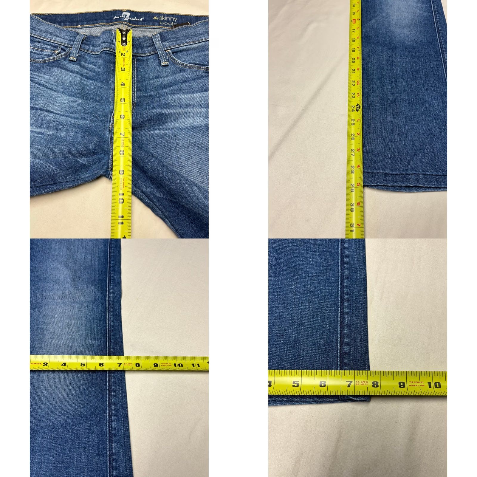 7 For All Mankind 7 For All Mankind The Skinny Bootcut Jeans Medium Wash Blue Denim 28X29 Made USA Women Jeans Size 28" / US 6 / IT 42 - 9 Thumbnail