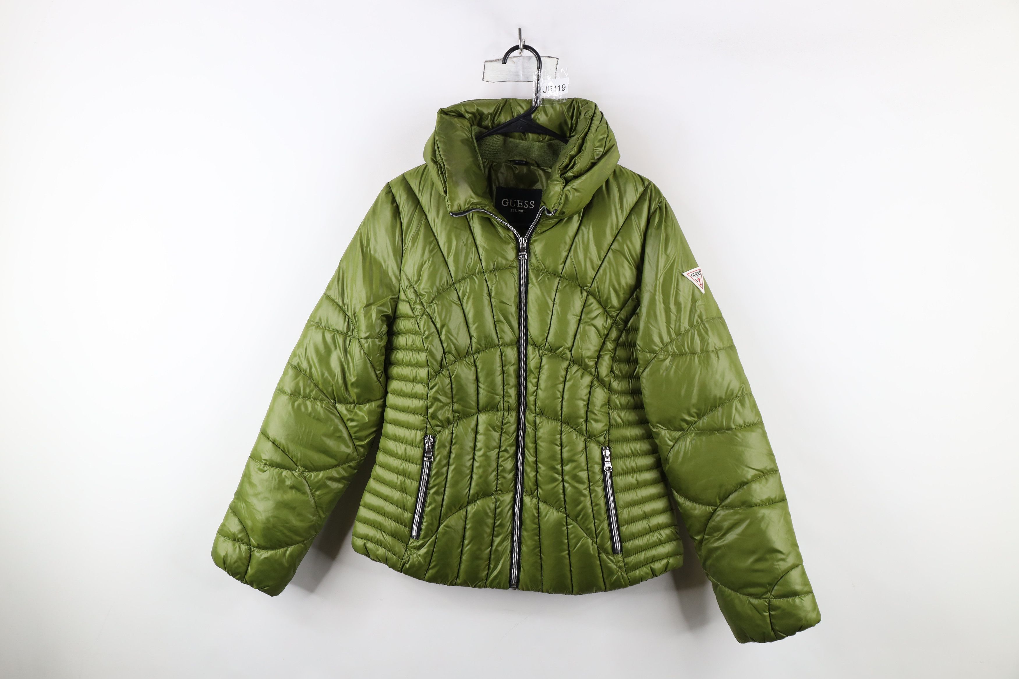 Guess × Vintage Vintage 90s Y2K Guess Babydoll Puffer Jacket Moss Green Size M / US 6-8 / IT 42-44 - 1 Thumbnail
