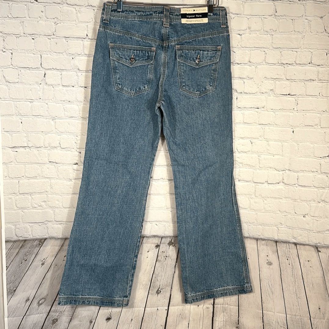Tommy Hilfiger VINTAGE Tommy Hilfiger Hipster Jeans Flare Wide-Leg 2002 Women 10 Blue Tags NEW Size 32" / US 10 / IT 46 - 7 Thumbnail