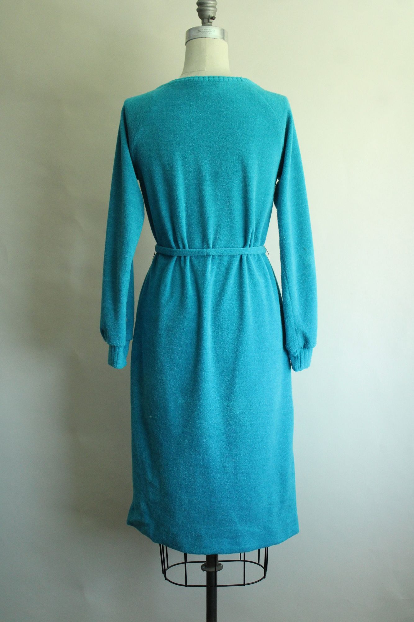 Vintage Vintage 1970s 1980s Dress with Belt, Jonathan Logan Blue Ter Size M / US 6-8 / IT 42-44 - 9 Thumbnail