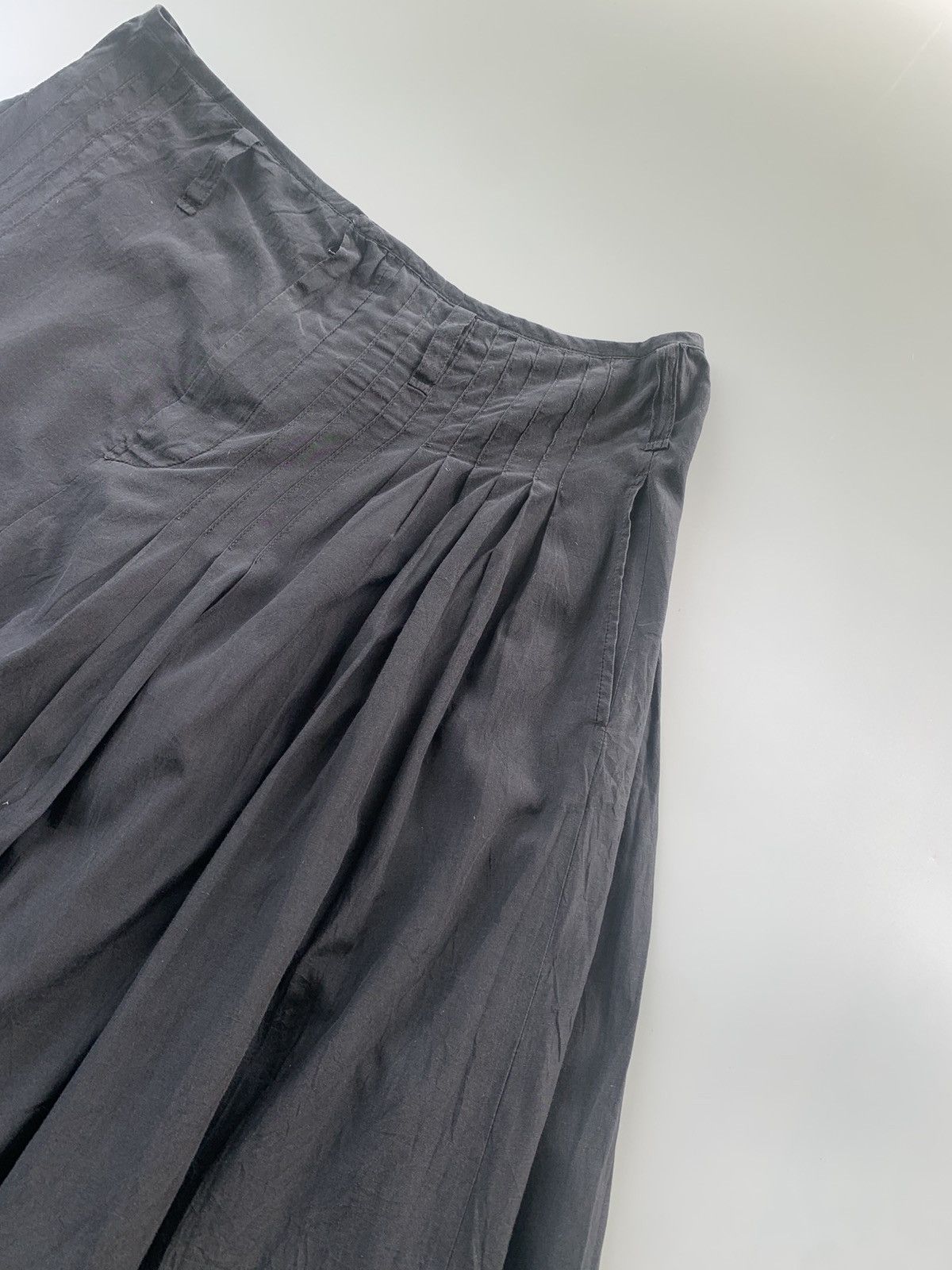 Yohji Yamamoto Y’s YOHJI YAMAMOTO SILK&COTTON CHARCOAL SKIRT Size 30" / US 8 / IT 44 - 5 Thumbnail