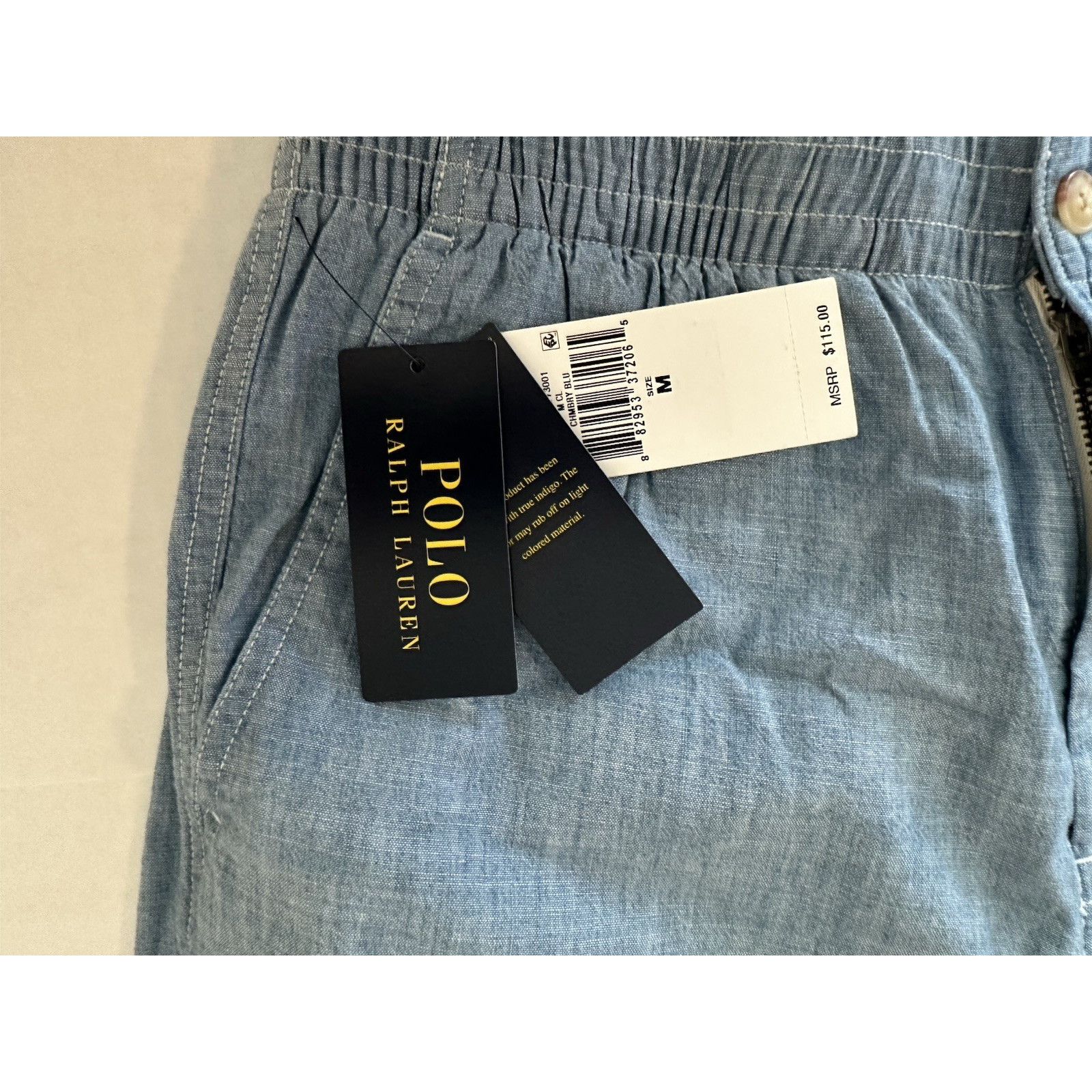 Polo Ralph Lauren Polo Ralph Lauren Prepster M Classic Fit Blue Chambray Pants Size US 30 / EU 46 - 5 Thumbnail