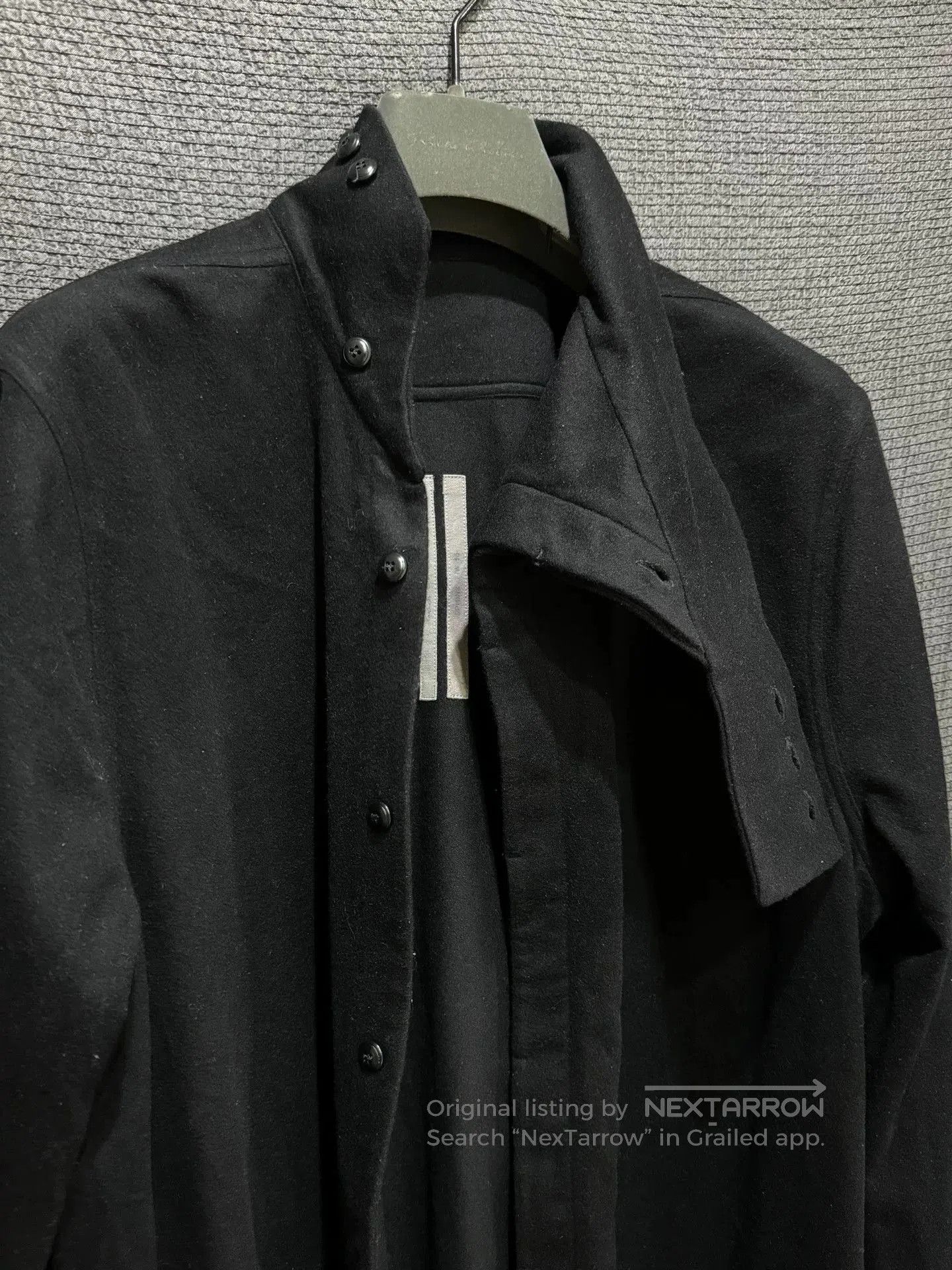 Rick Owens Rick Owens Irregular High Neck Wool Shirt. Size US L / EU 52-54 / 3 - 6 Thumbnail