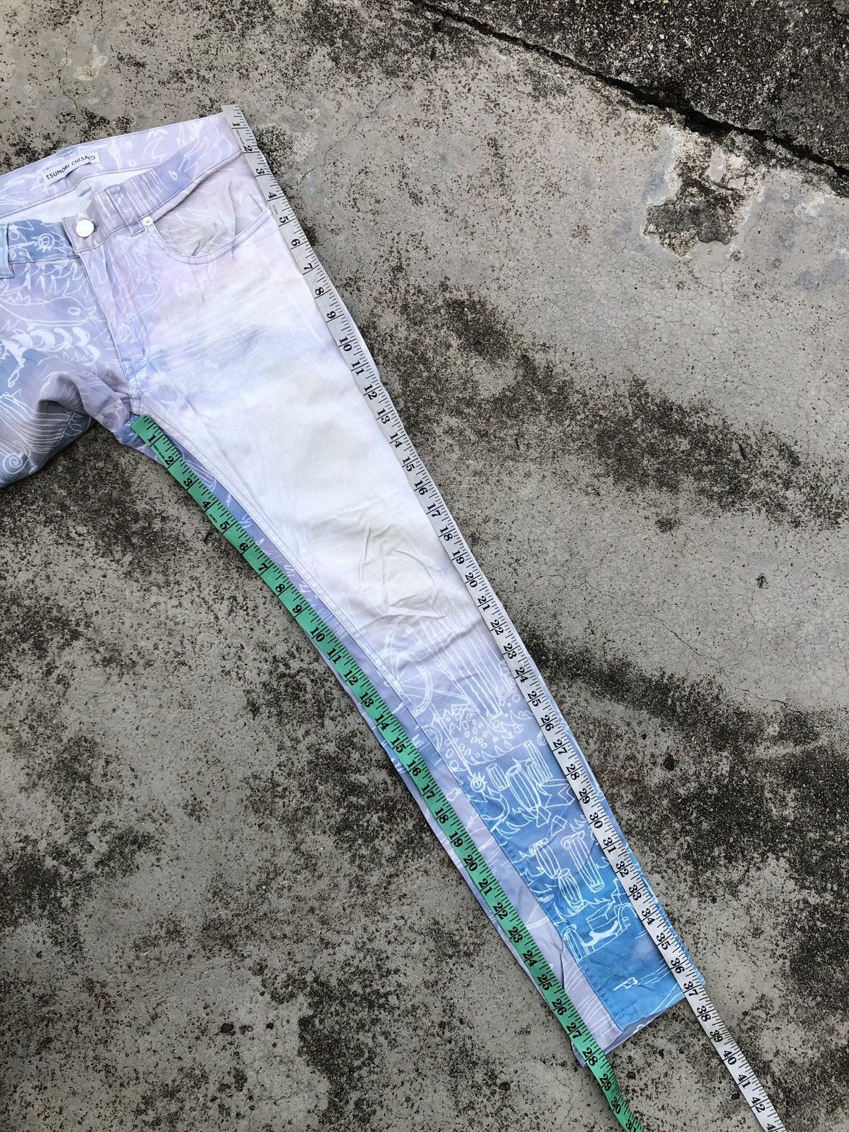 Issey Miyake × Tsumori Chisato FULL PRINT SKINNY STRECTHABLE JEANS BY TSUMORI CHISATO Size US 28 / EU 44 - 9 Thumbnail