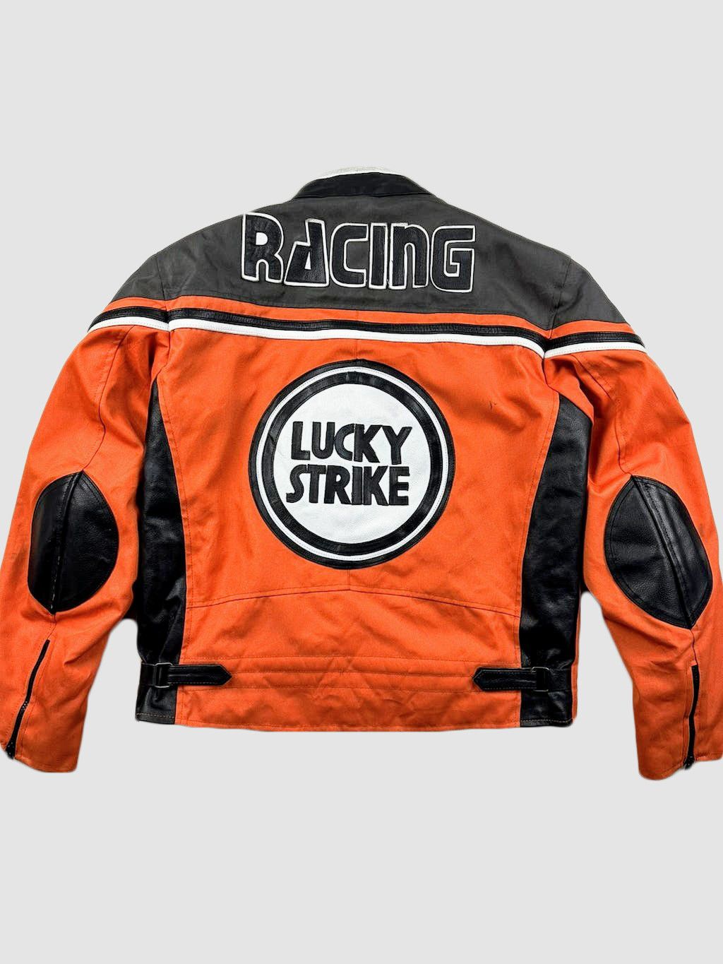 Genuine Leather 🔥 Lucky Strike Textile x Leather 🔥 Jacket Streetwear Size US L / EU 52-54 / 3 - 6 Thumbnail