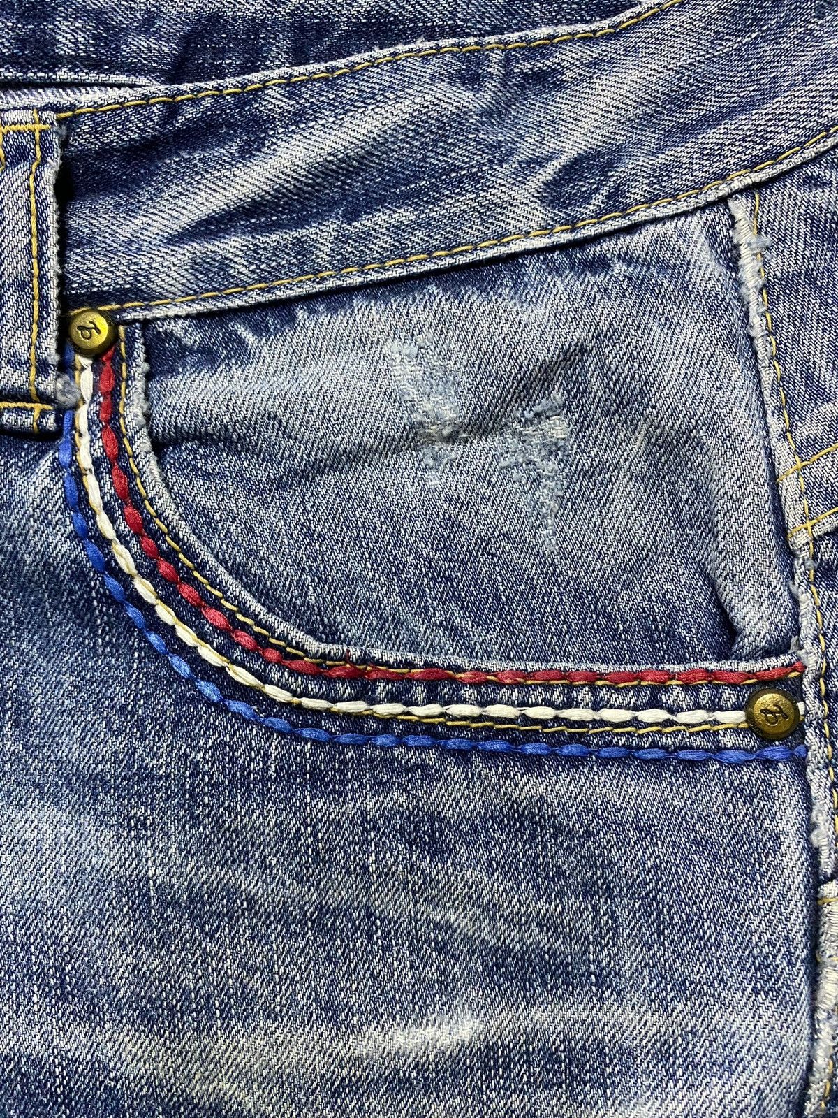 Beauty Beast Vintage 80’s Lolita Pepsi Cola Embroidered Baggy Jeans Size US 35 - 14 Thumbnail