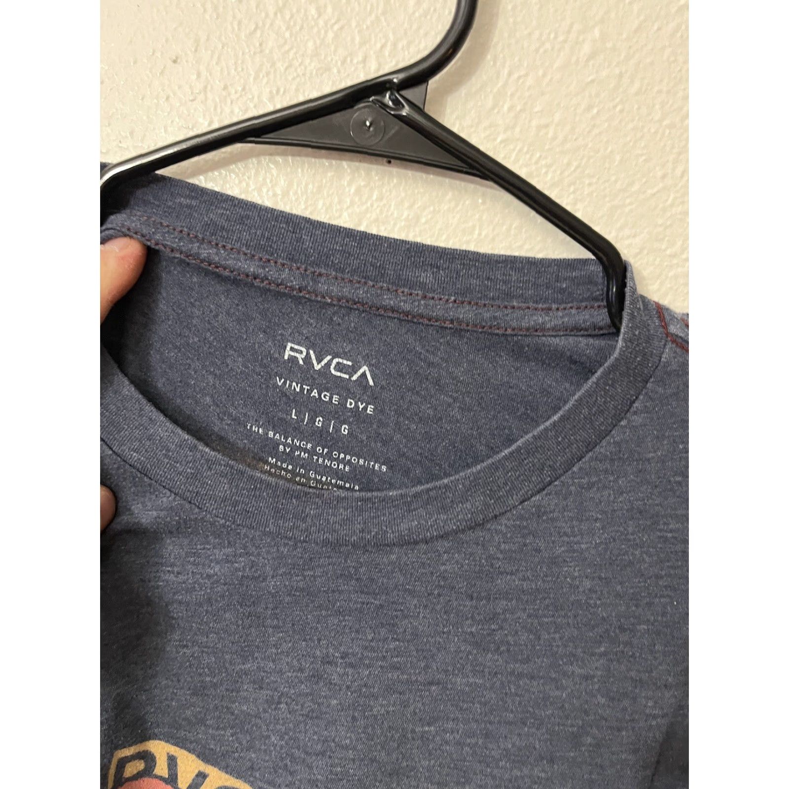 RVCA VINTAGE RVCA T-Shirt Men Large Short Sleeve Tee Blue Short Sleeve Vintage Dye Clothing Size US L / EU 52-54 / 3 - 3 Thumbnail