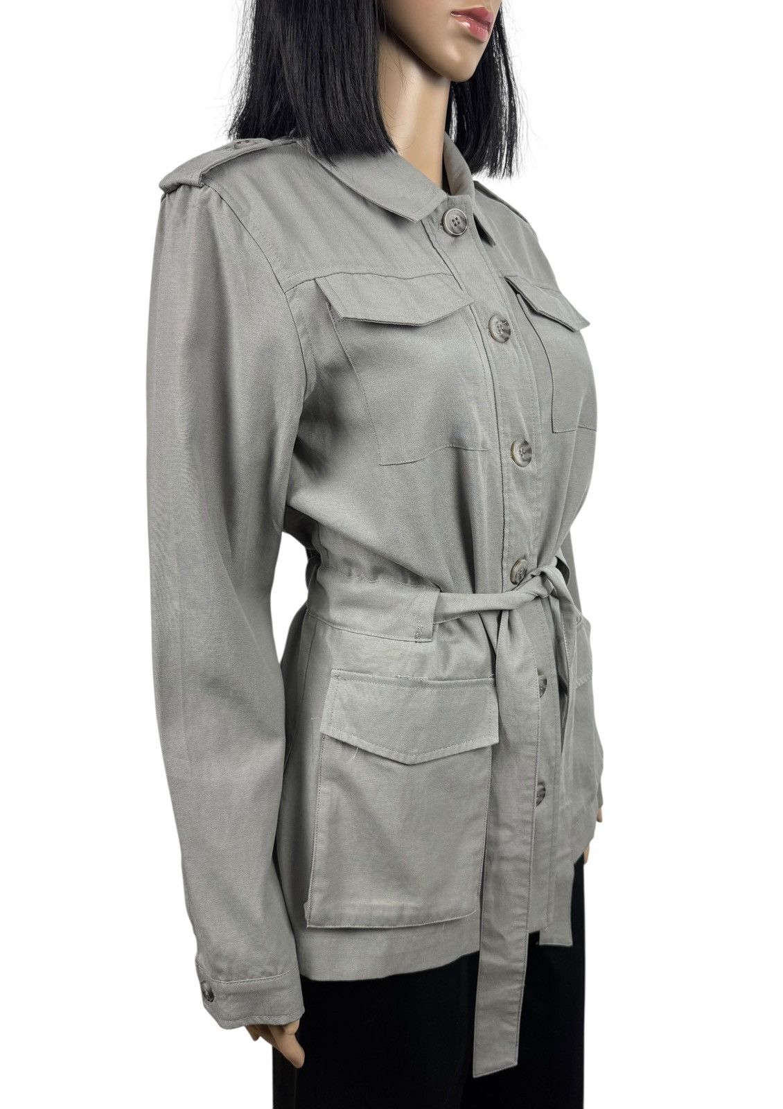 Threads 4 Thought Thought Field Belted Jacket Button Up Tencel Cotton size 38 Size M / US 6-8 / IT 42-44 - 5 Thumbnail