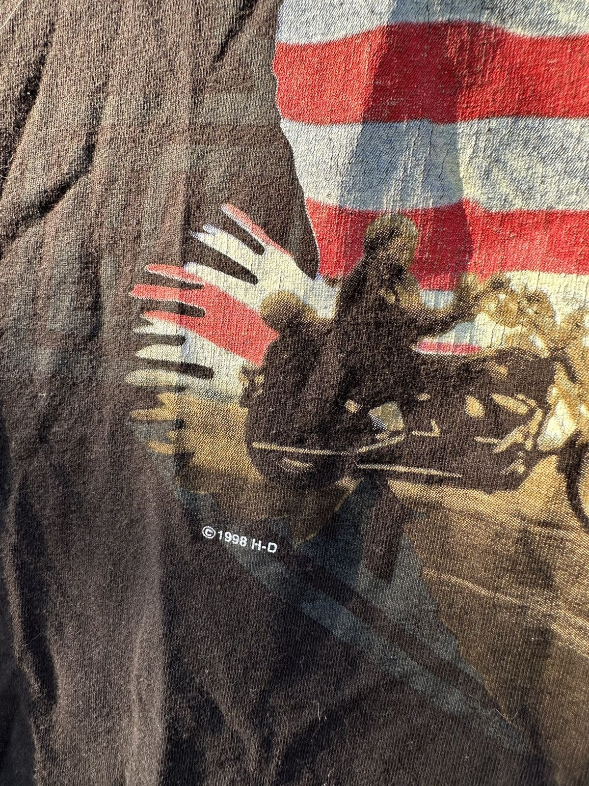 Harley Davidson × Vintage Vintage 1998 emblem the Americans classics Harley tee Size US L / EU 52-54 / 3 - 5 Thumbnail