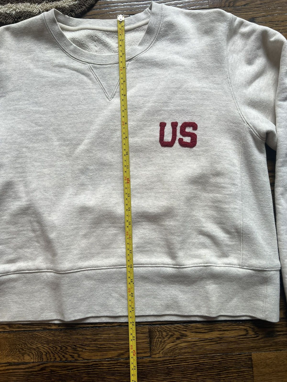 Visvim Oatmeal Crewneck College Sweatshirt, size 5 CUSTOM CROP Size US L / EU 52-54 / 3 - 2 Thumbnail