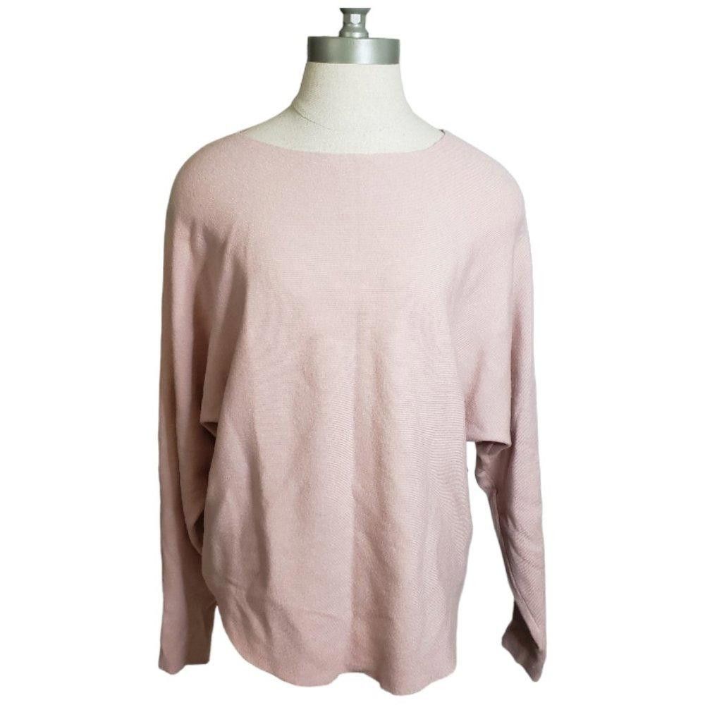 Designer CT882 Vila Milano Ladies Pink Scoop Neck Ribbed Sweater M Size M / US 6-8 / IT 42-44 - 1 Thumbnail