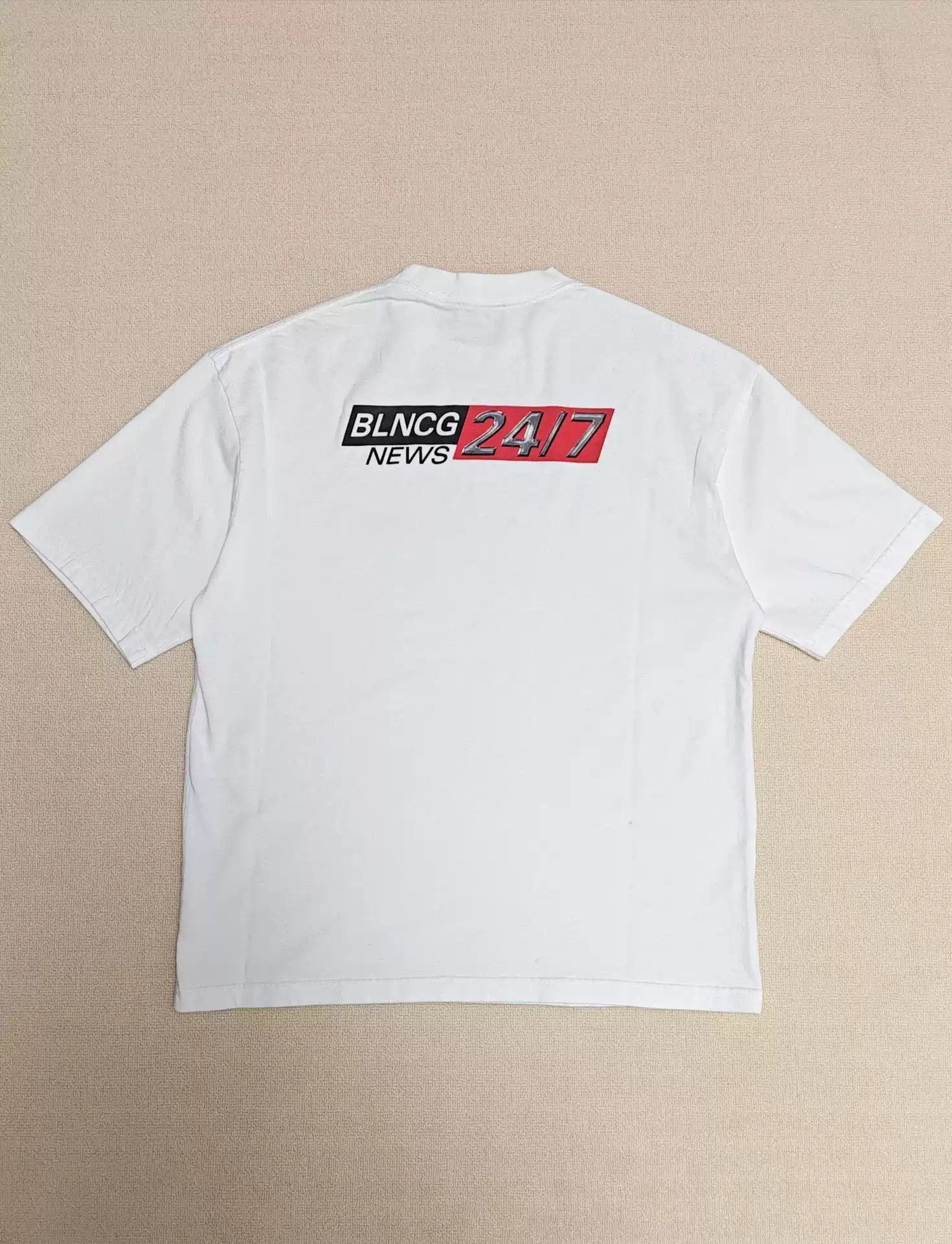 Balenciaga 24/7 News Printed Short sleeved T-shirt