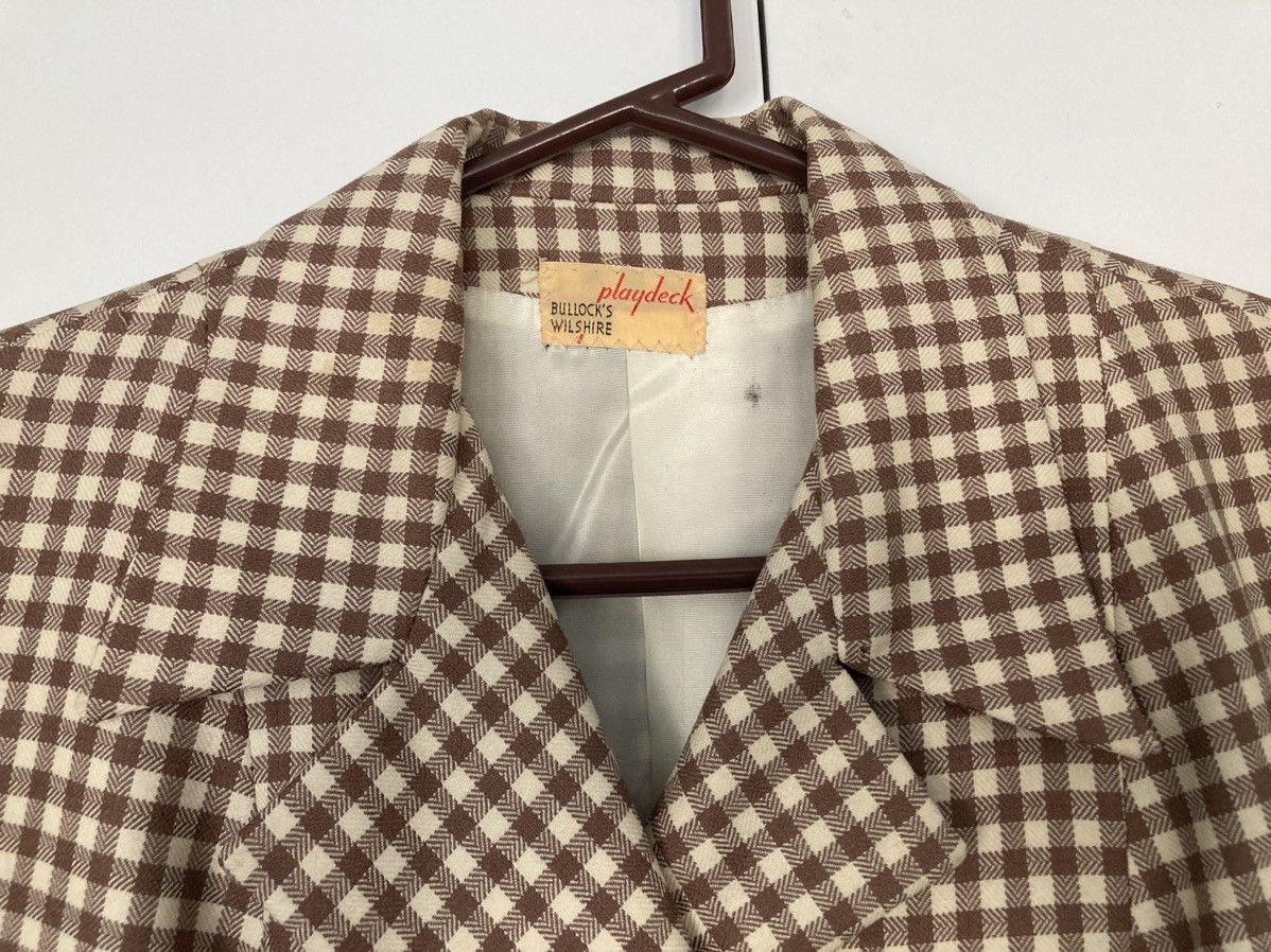 Vintage BULLOCK'S WILSHIRE PLAYDECK BLAZER JACKET COAT CHECKERED 60S Size ONE SIZE - 3 Thumbnail
