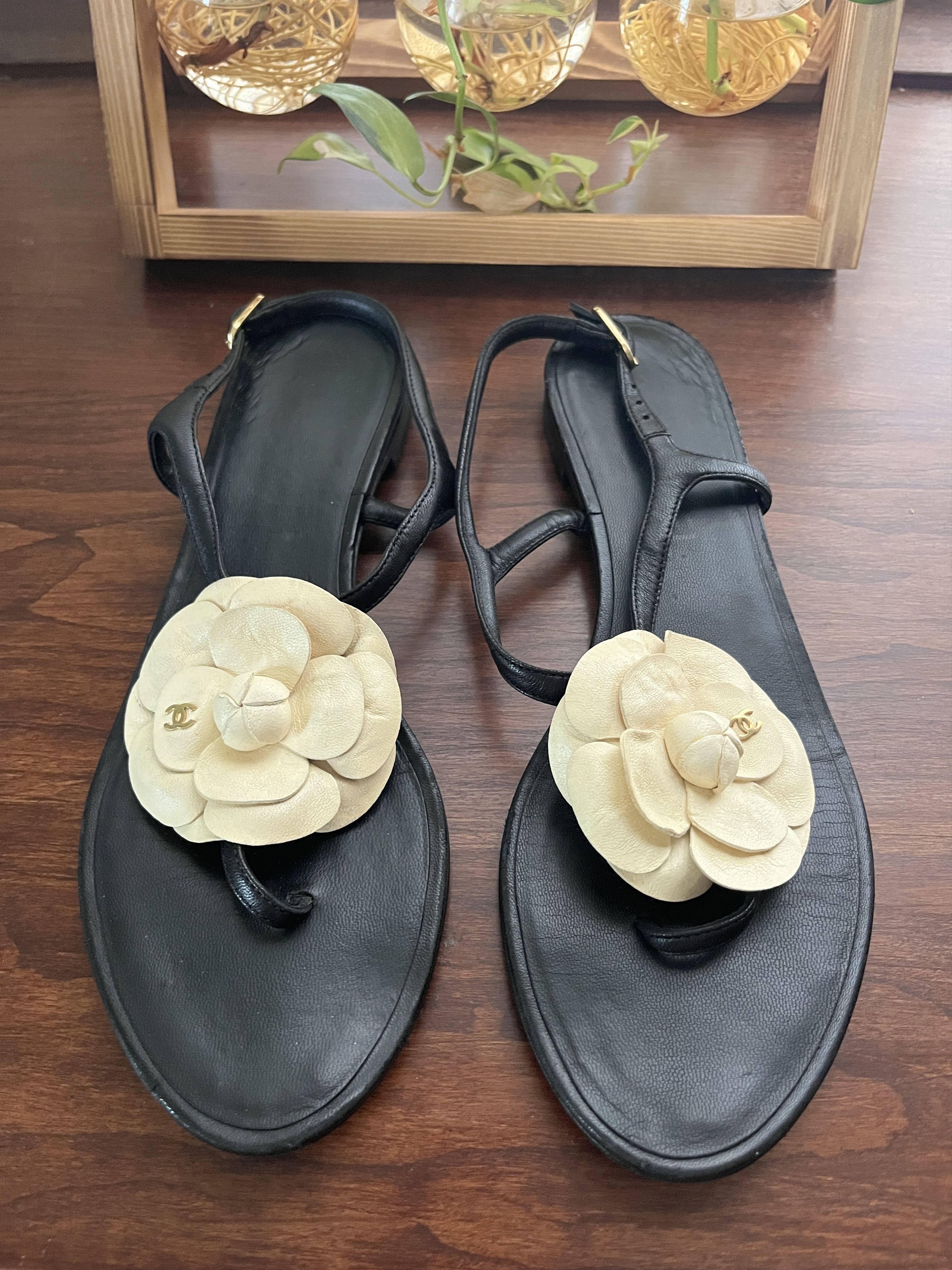 Chanel Chanel Camellia Flower sandals size 37 Size US 7 / IT 37 - 1 Thumbnail