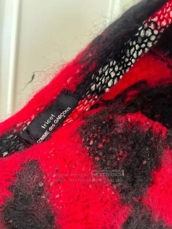 Comme des Garcons COMME des GARÇONS Red and Black Knit Top . Size M / US 6-8 / IT 42-44 - 2 Thumbnail