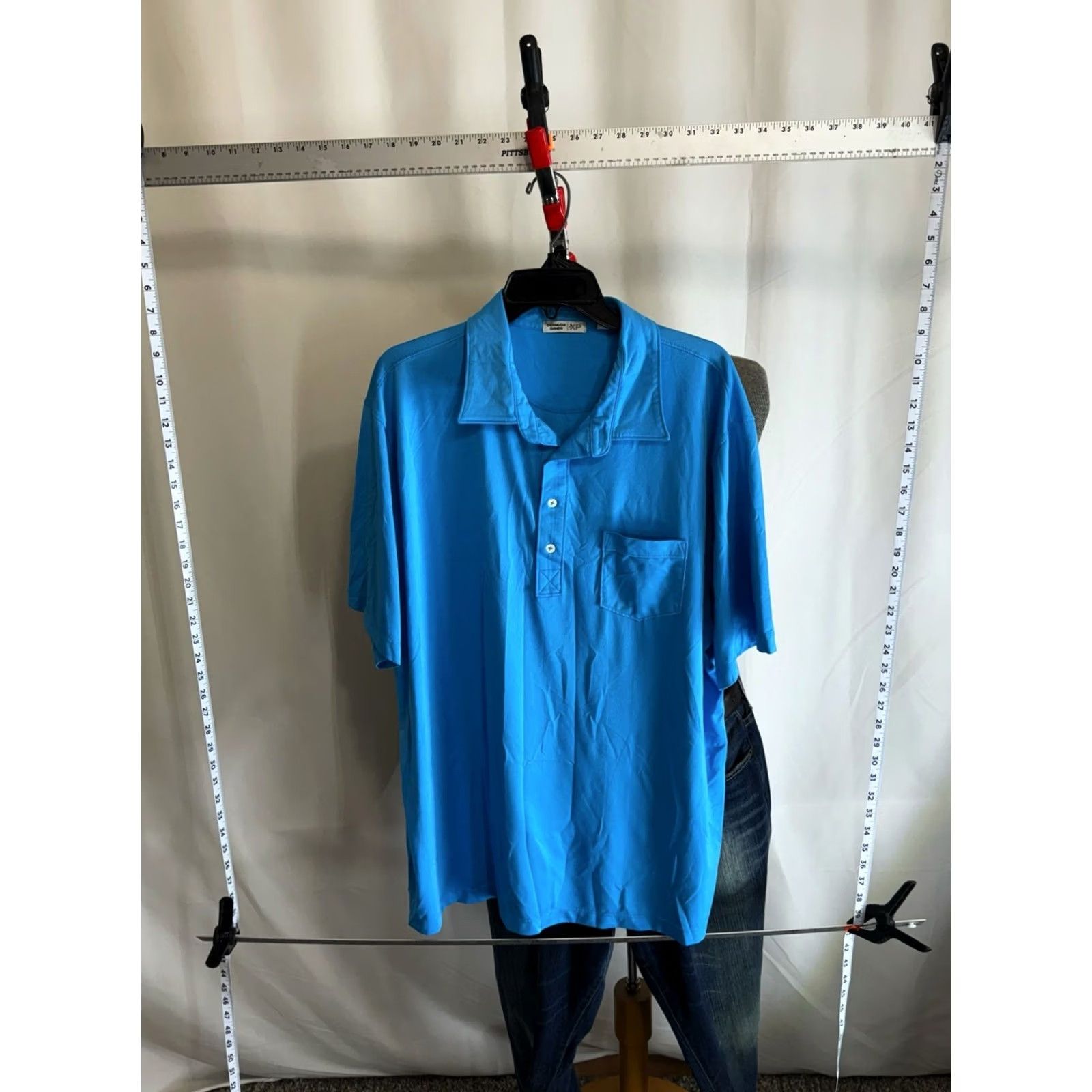 Vintage Bermuda Sands Sky Bleu Poly Polo Shirt XL Men Size US XL / EU 56 / 4 - 2 Thumbnail