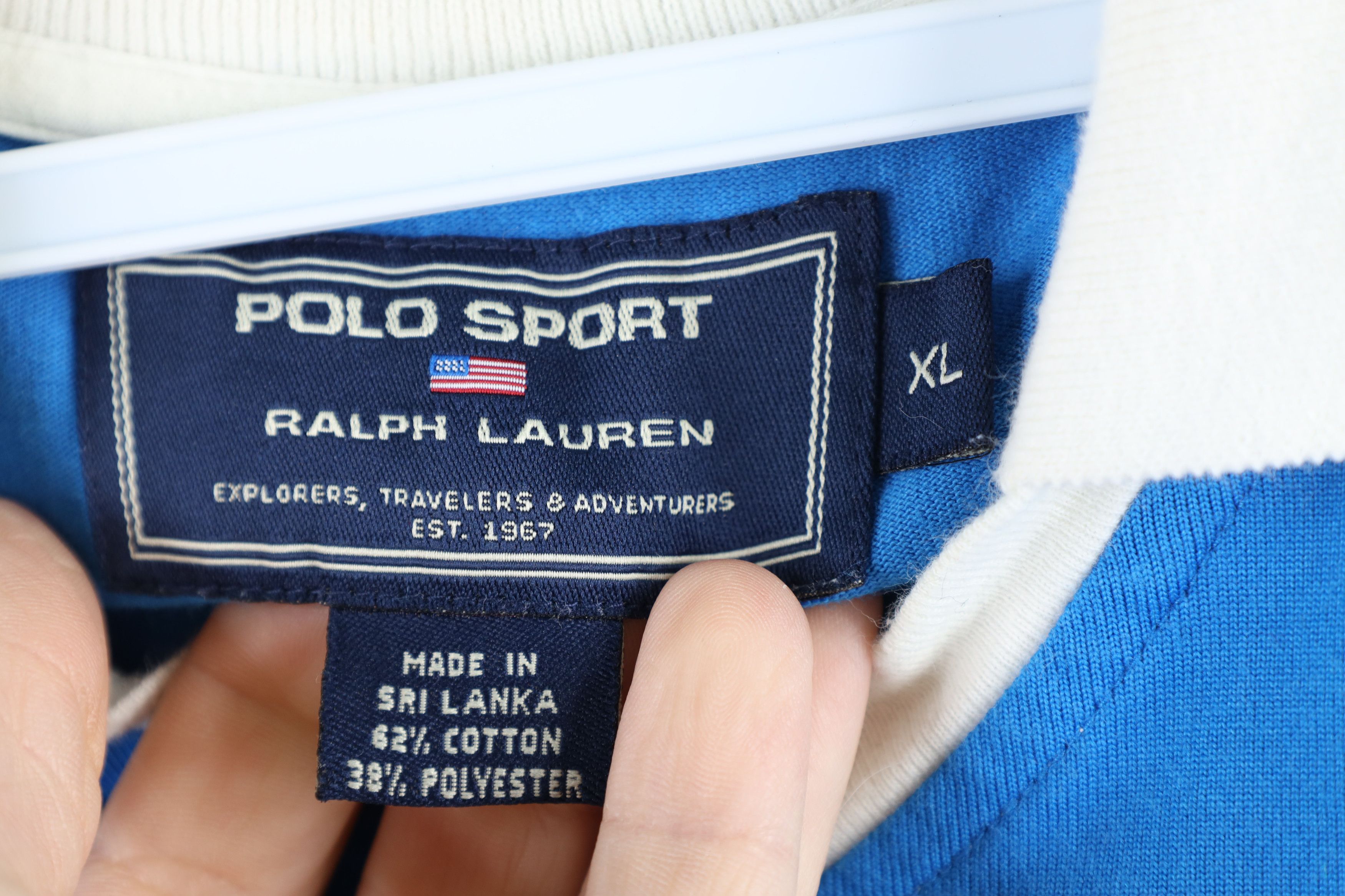 Ralph Lauren Vintage 90s Polo Sport Ralph Lauren Collared Soccer Jersey Size US XL / EU 56 / 4 - 5 Thumbnail