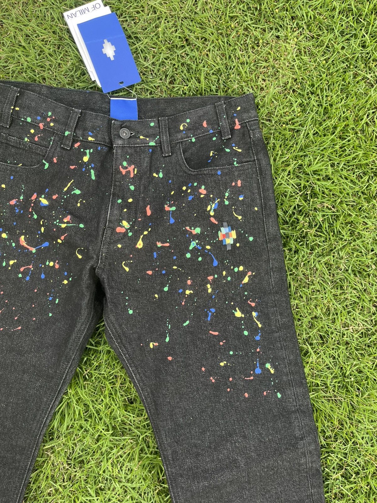 Marcelo Burlon Marcelo Burlon County of Milan Black Spot Stonewash Jeans Size US 30 / EU 46 - 8 Thumbnail