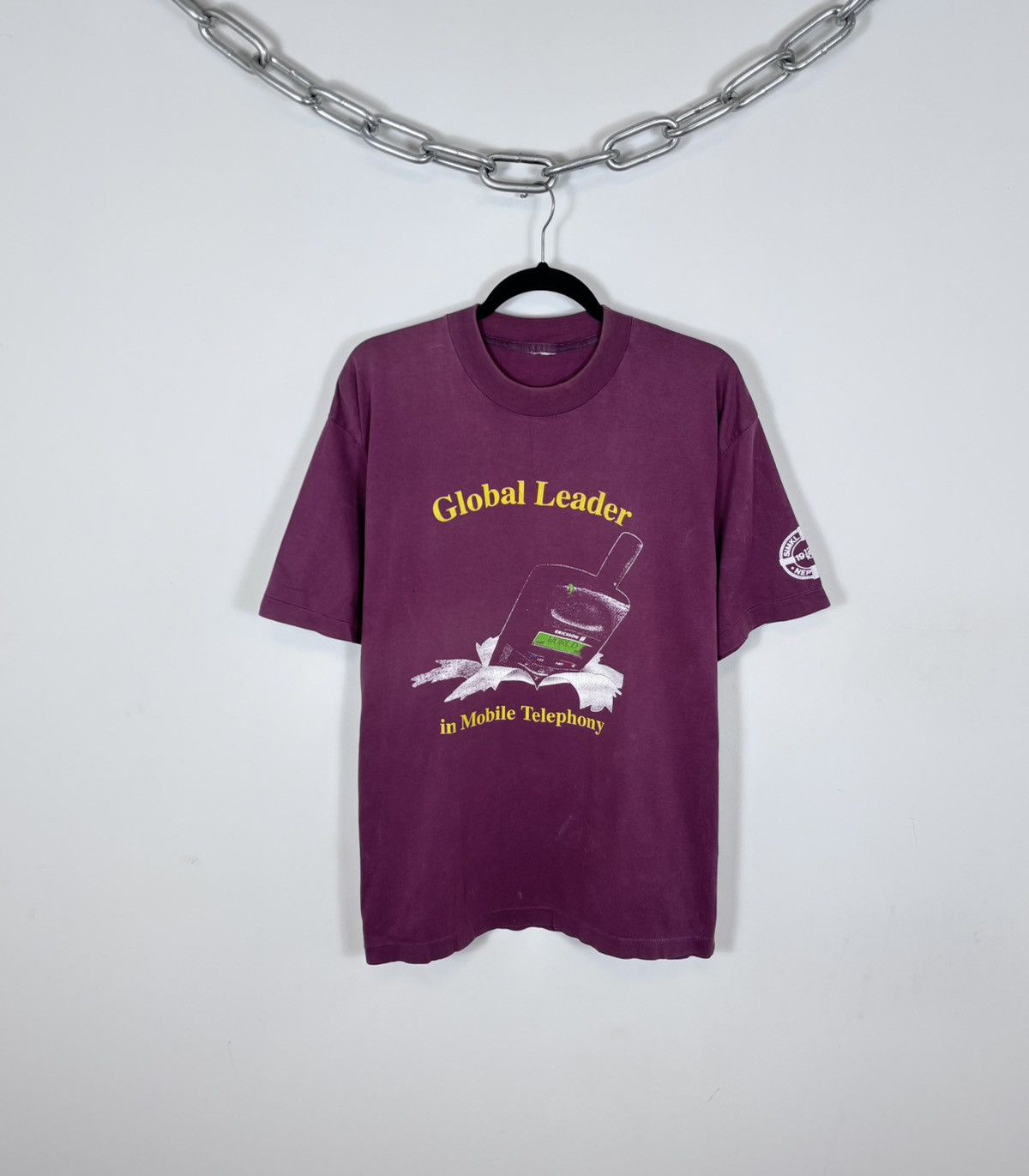 Other Vintage 1990s Ericsson Global Leader Hype Single Stitch Tee Size US L / EU 52-54 / 3 - 1 Thumbnail