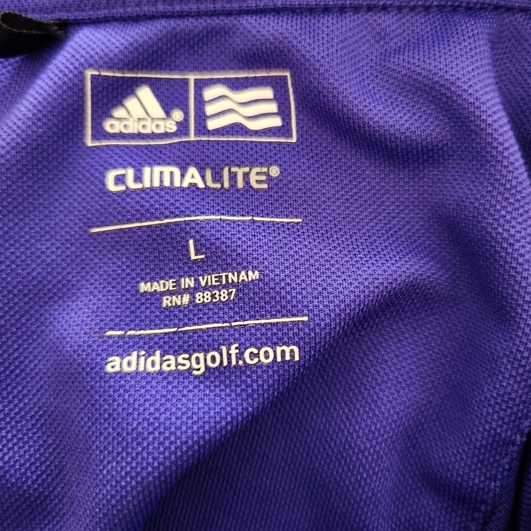 Adidas Adidas Golf Climalite Purple Short Sleeve Pocket Polo Shirt Men's Size Large Size US L / EU 52-54 / 3 - 5 Thumbnail