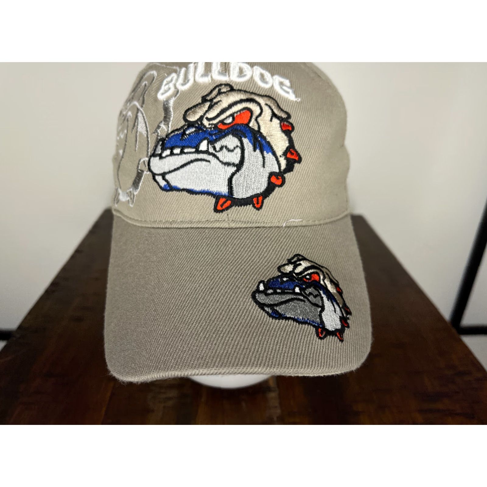 Vintage Gonzaga Bulldogs Basketball Hat Cap Strap Back Adult One Size Beige 100% Acrylic Size ONE SIZE - 3 Thumbnail
