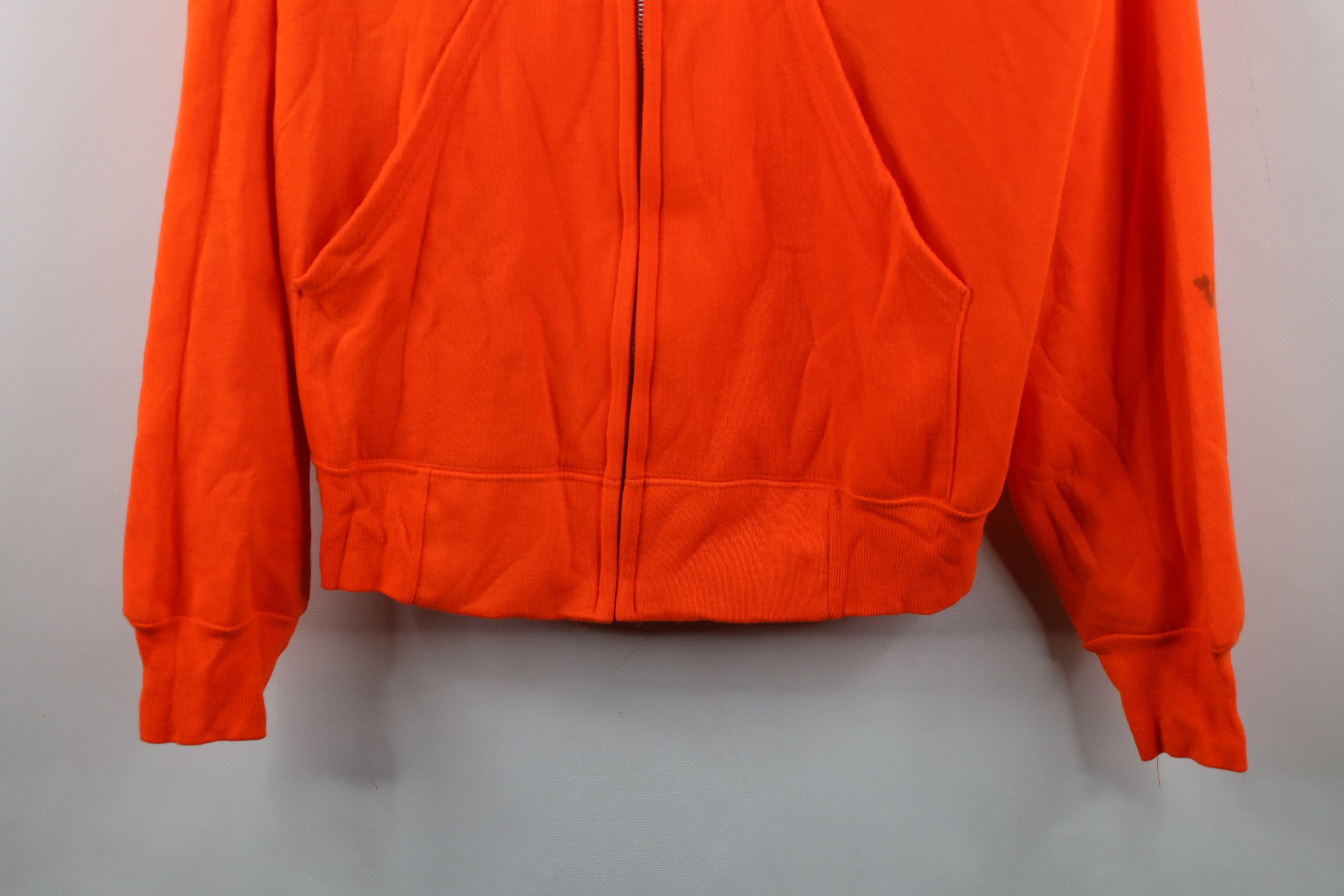 Vintage Vintage 70s 80s Streetwear Lined Hoodie Blaze Orange USA Size US XL / EU 56 / 4 - 3 Thumbnail