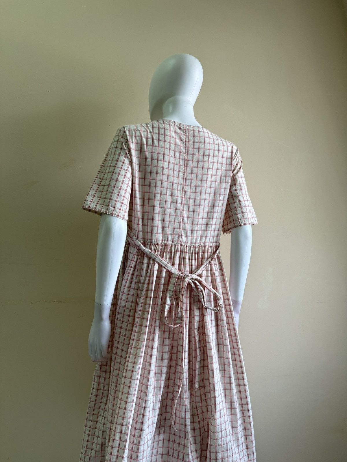 Vintage Ewa I Walla Pink Short Sleeve Checkered Midi Dress Size S Size S / US 4 / IT 40 - 9 Thumbnail