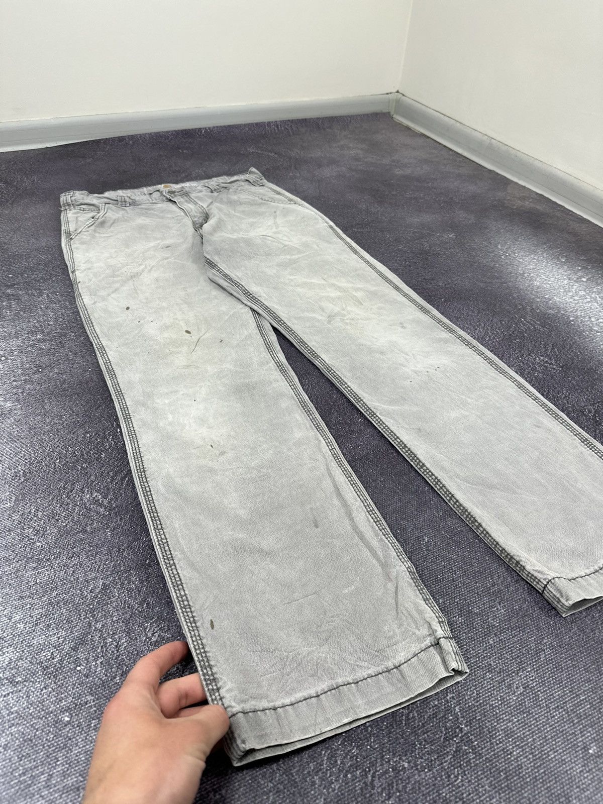 Carhartt Vintage Carhartt Faded Grey American Baggy USA Work Pants Size US 32 / EU 48 - 10 Thumbnail