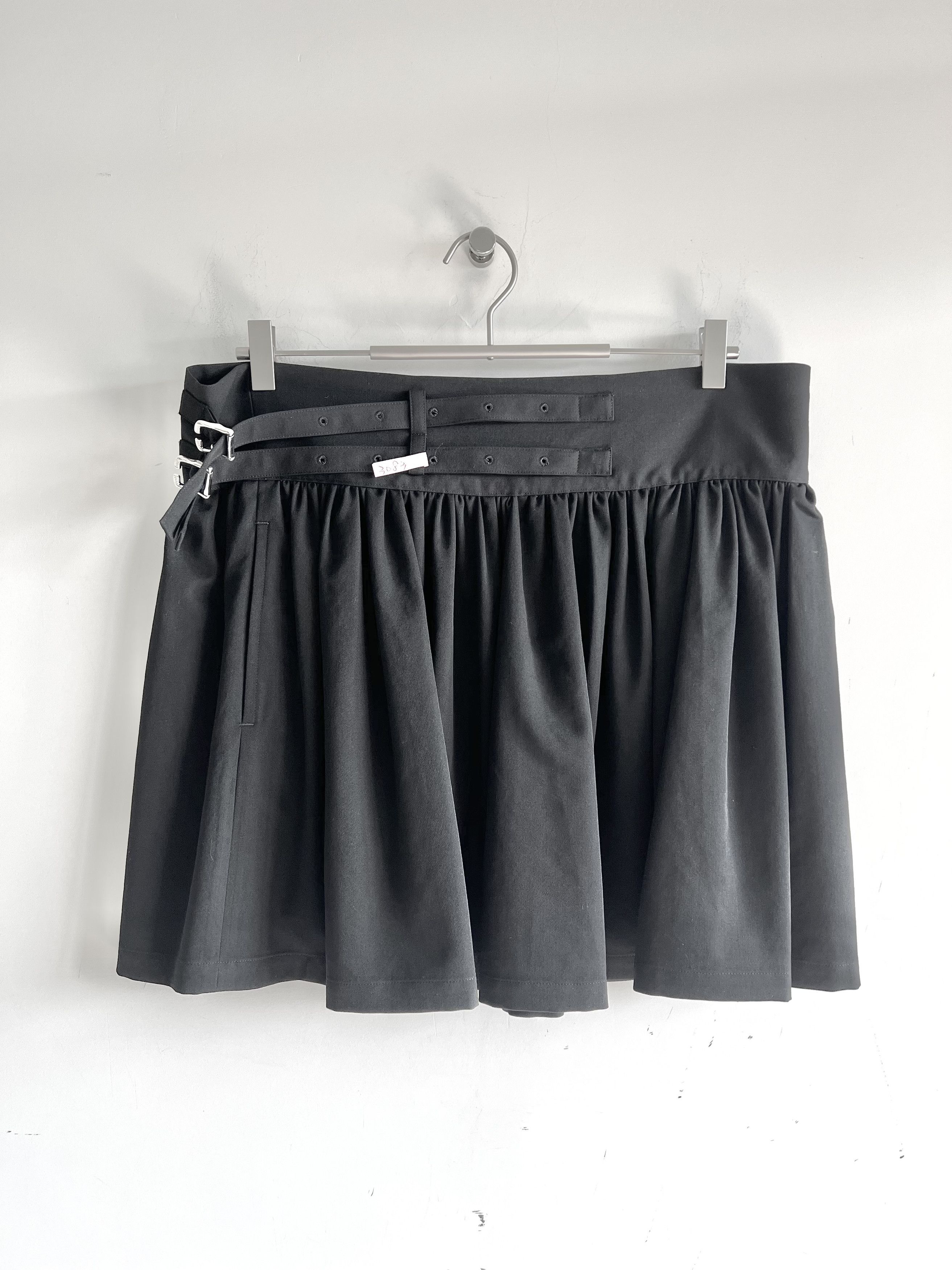 Limi Feu LIMI feu Yohji Yamamoto - W/Gabardine Short Gathered Skirt Size 29" - 1 Thumbnail