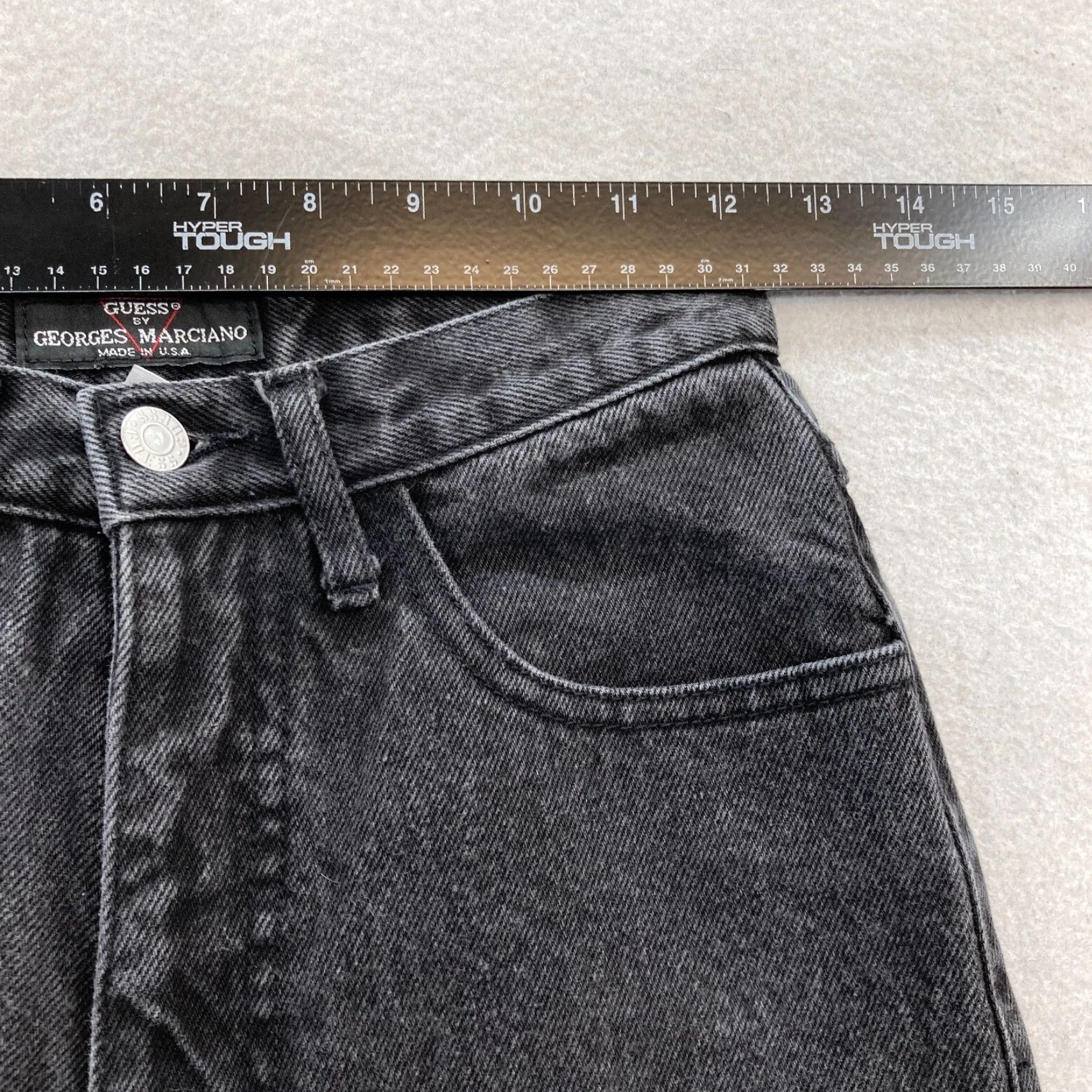 Guess VINTAGE GUESS Jeans Women's 28 Black Denim Tapered USA Hip Hop Georges Marciano Size 28" / US 6 / IT 42 - 7 Thumbnail