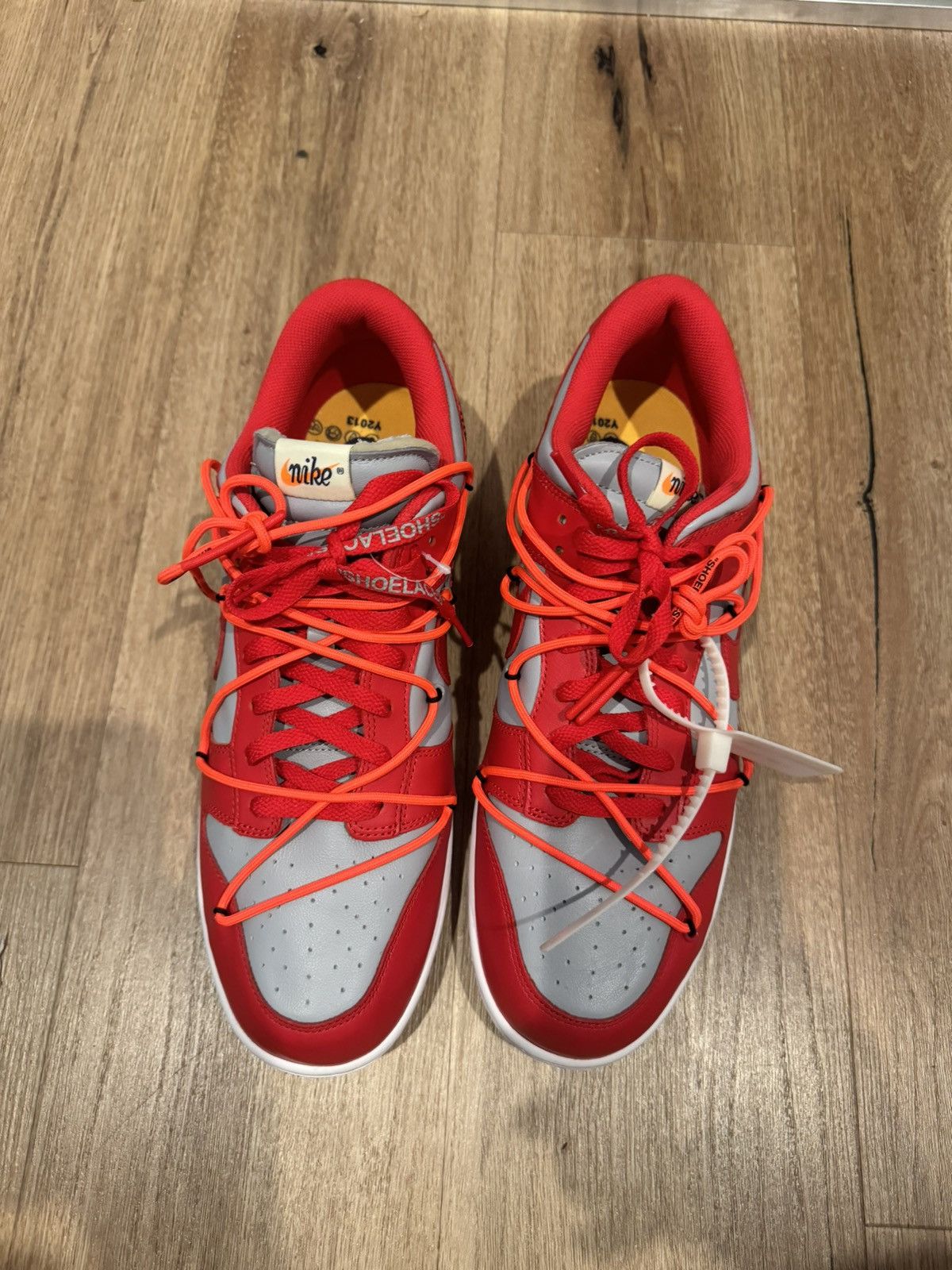 Nike Nike Off-White University Red Dunks Size US 14 / EU 47 - 5 Thumbnail