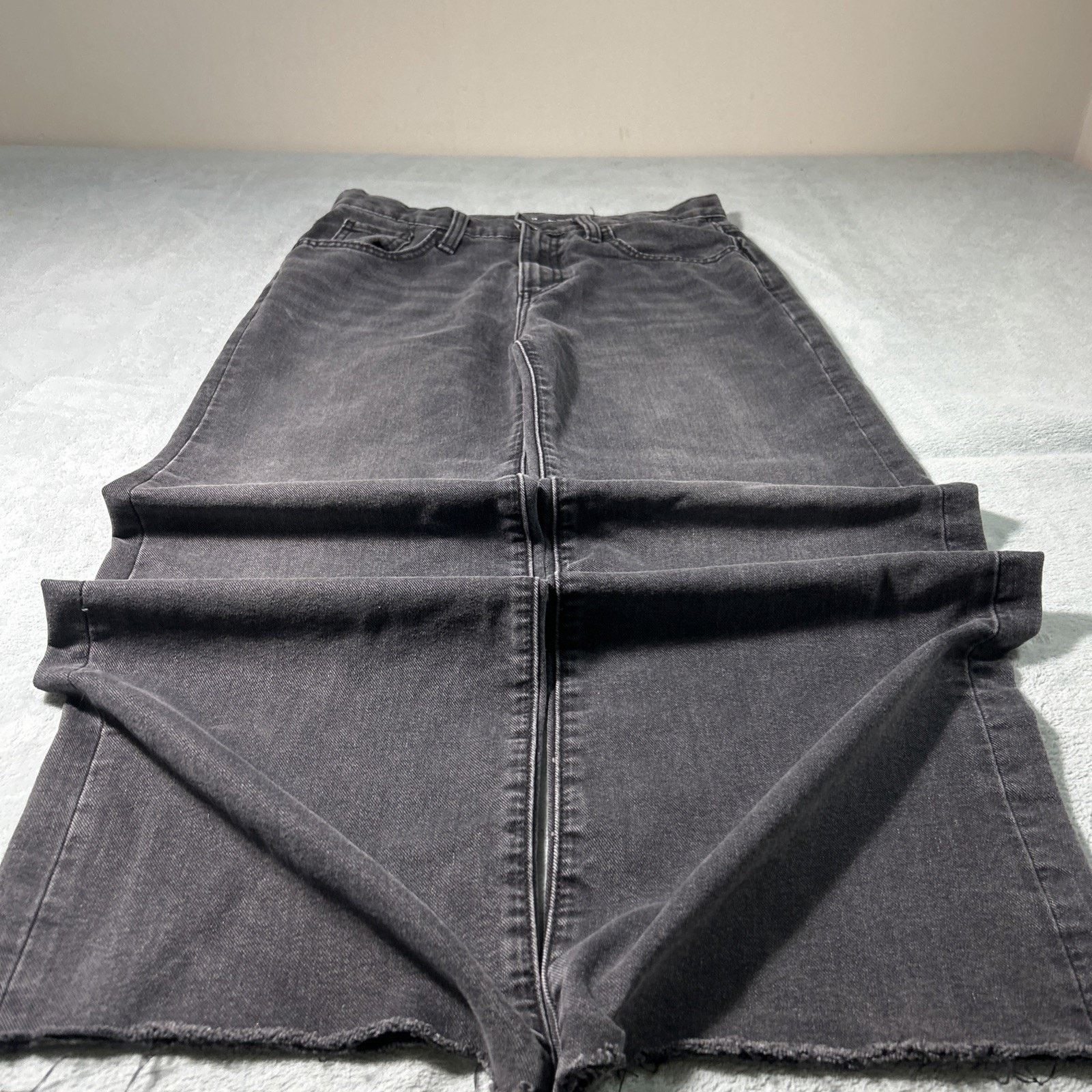 Old Navy Beyond Baggy Jeans Womens 14 28x25 Raw Hems Hamilton Wide Size 36" / US 14 / IT 50 - 1 Thumbnail